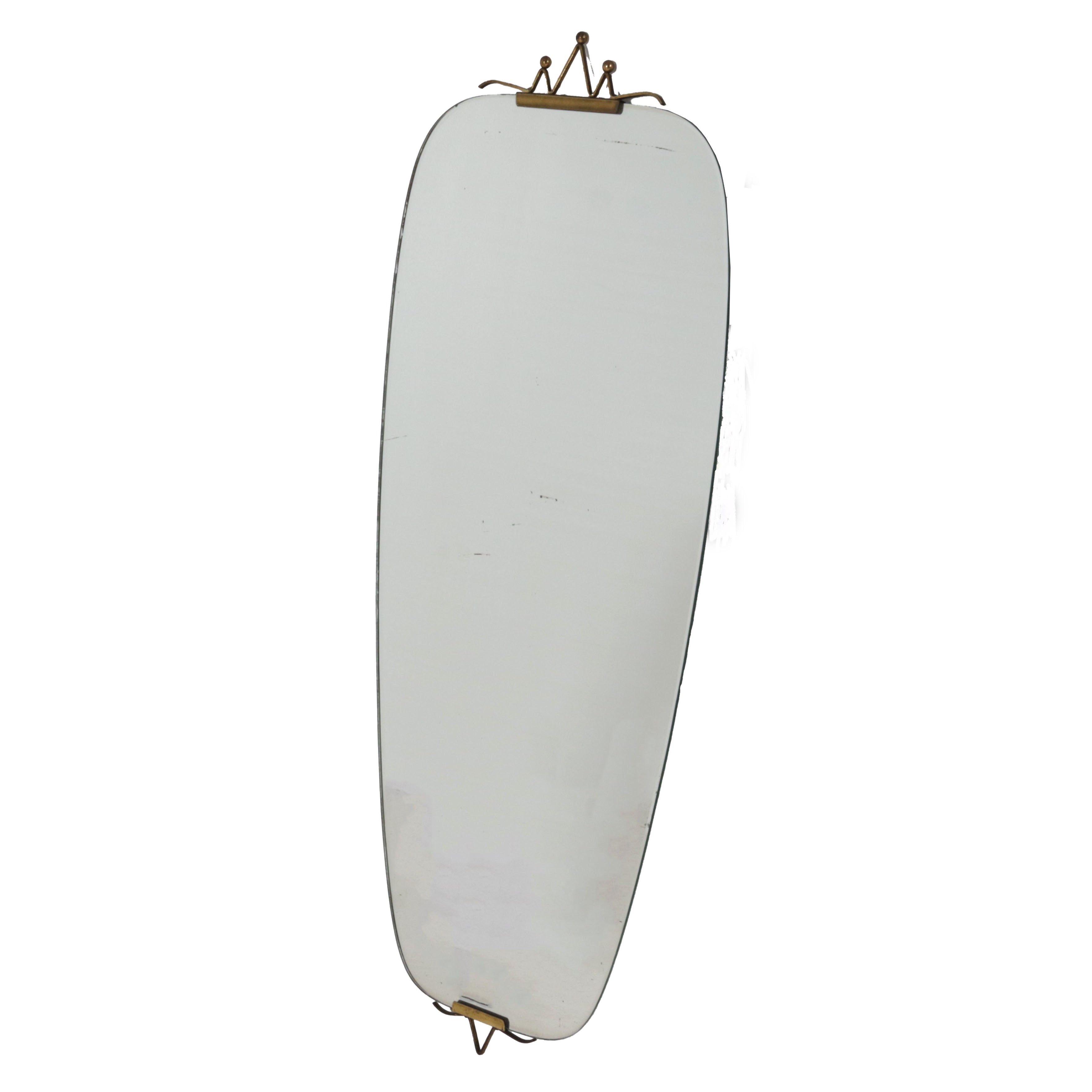 Italian brass mirror, c. 1950