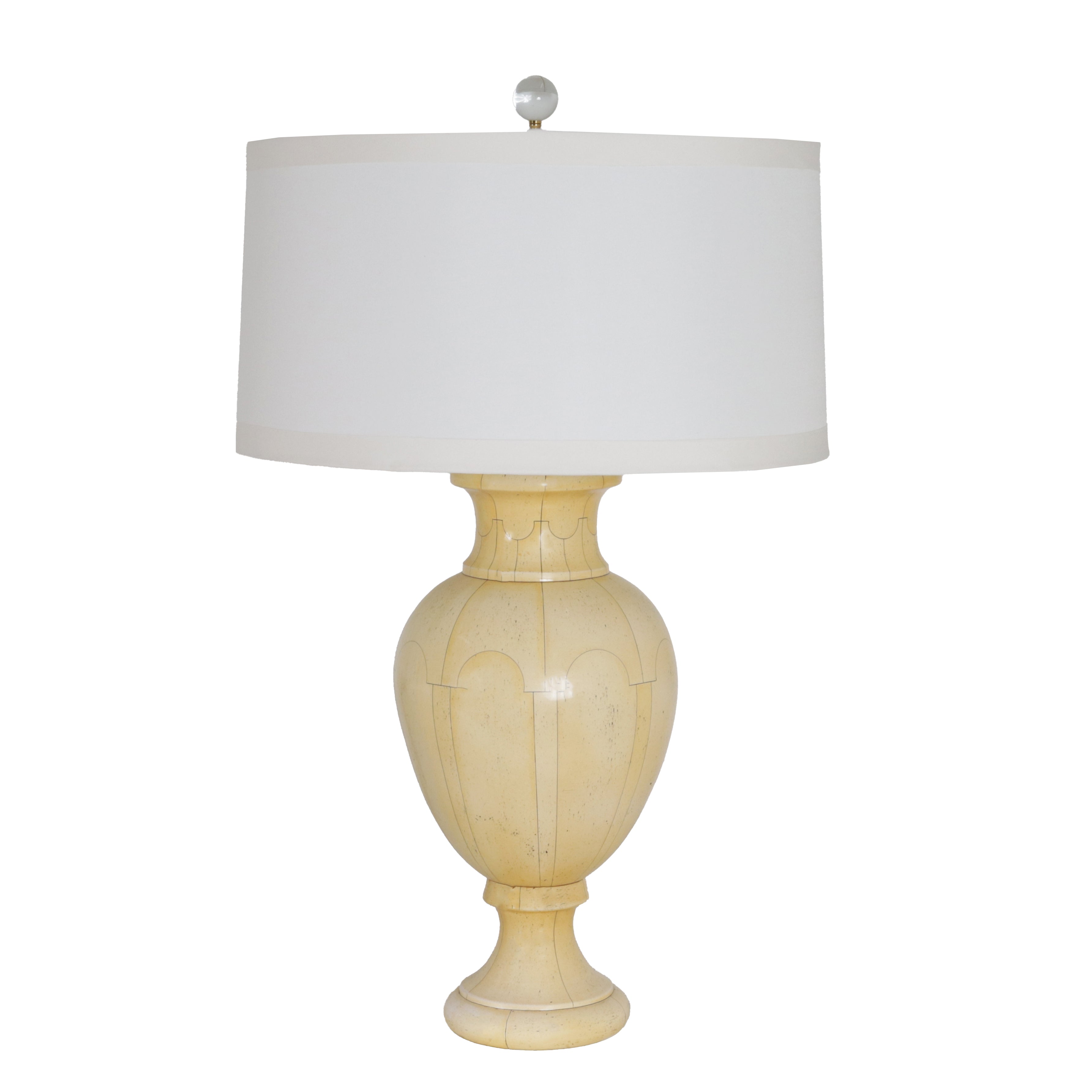 Ivory Jean Roger ceramic lamp, c. 1970
