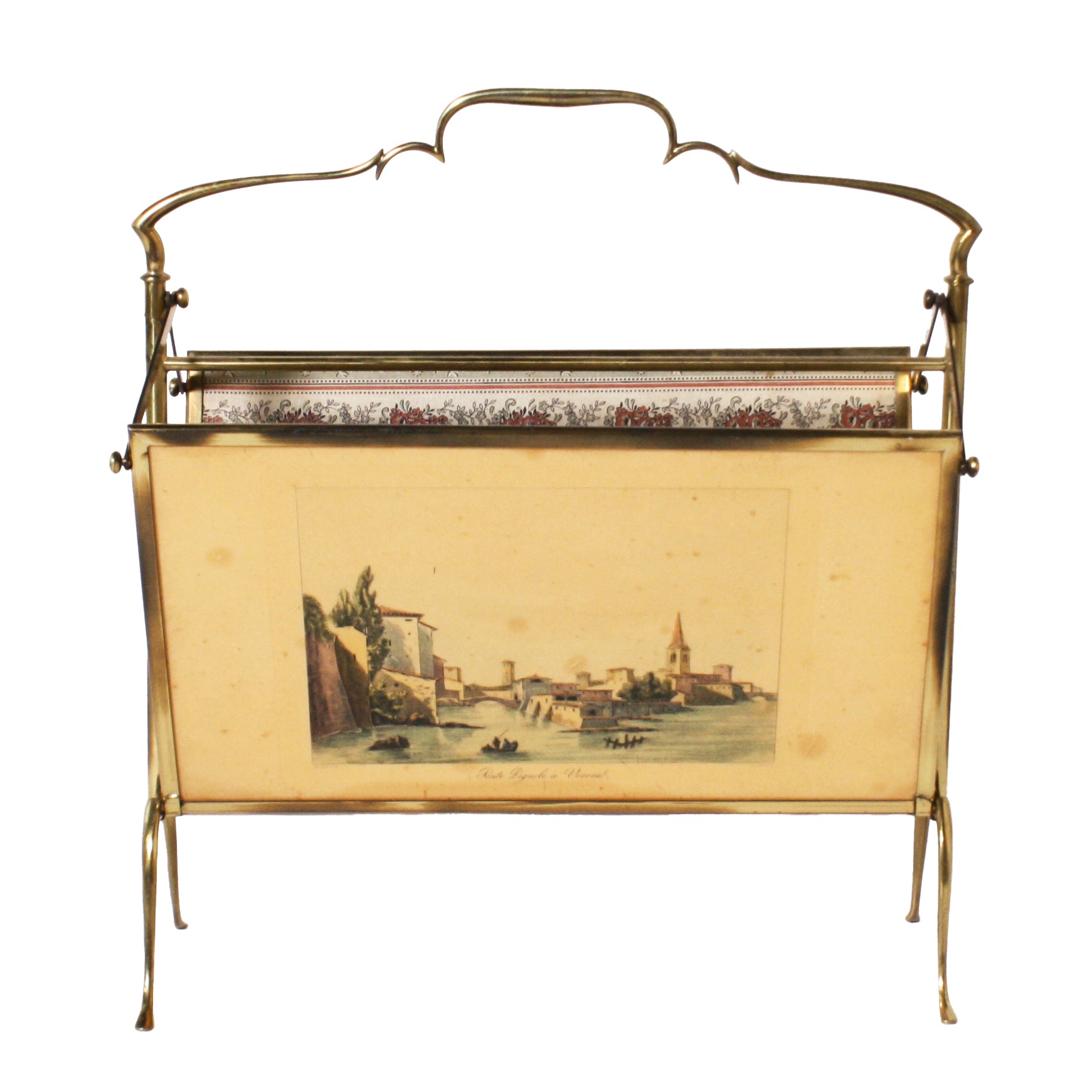 Vintage Italian Magazine Rack, c. 1960