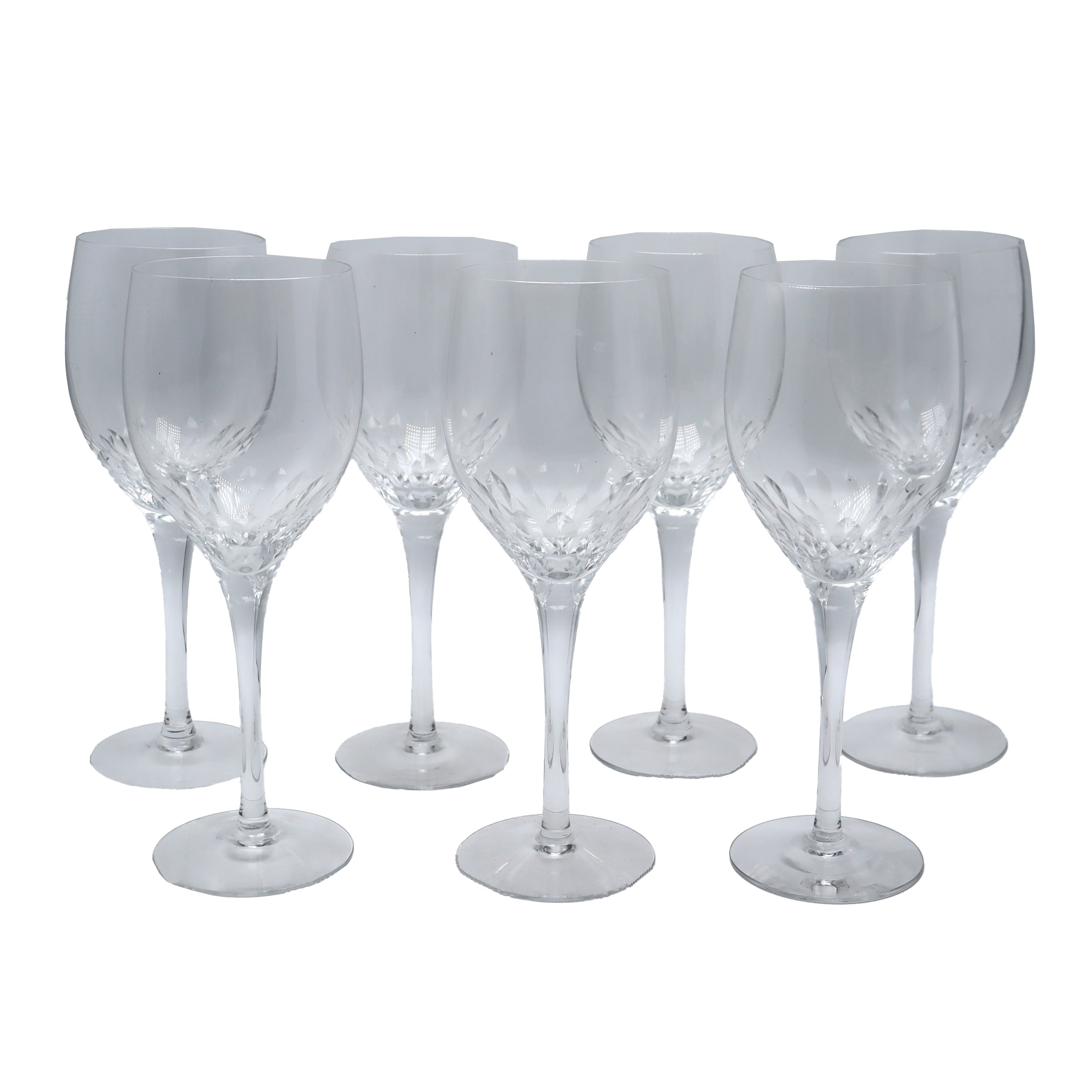 Set of 7 Orrefors Prelude oversize goblets, c. 1950