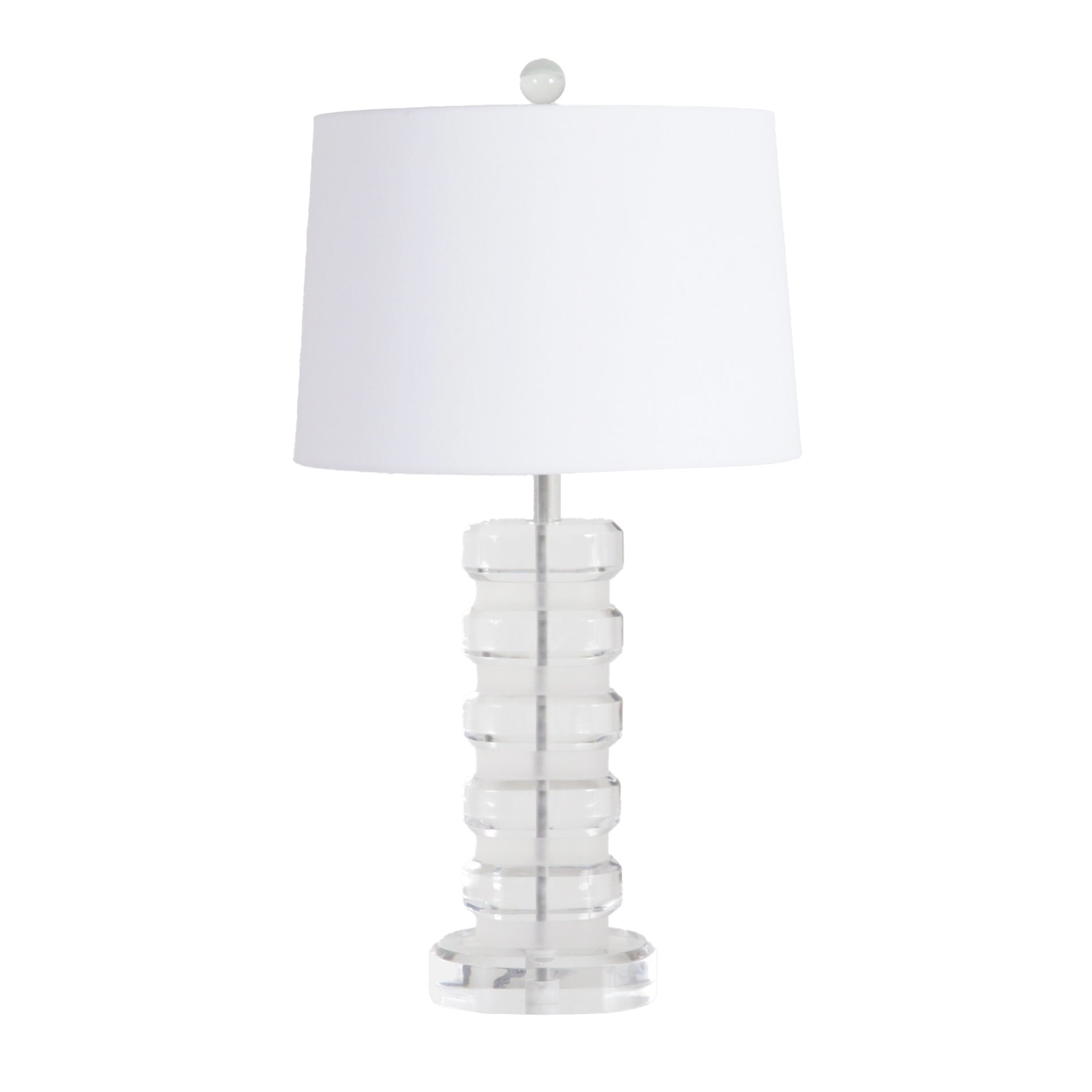 Stacked lucite lamp, c. 1960