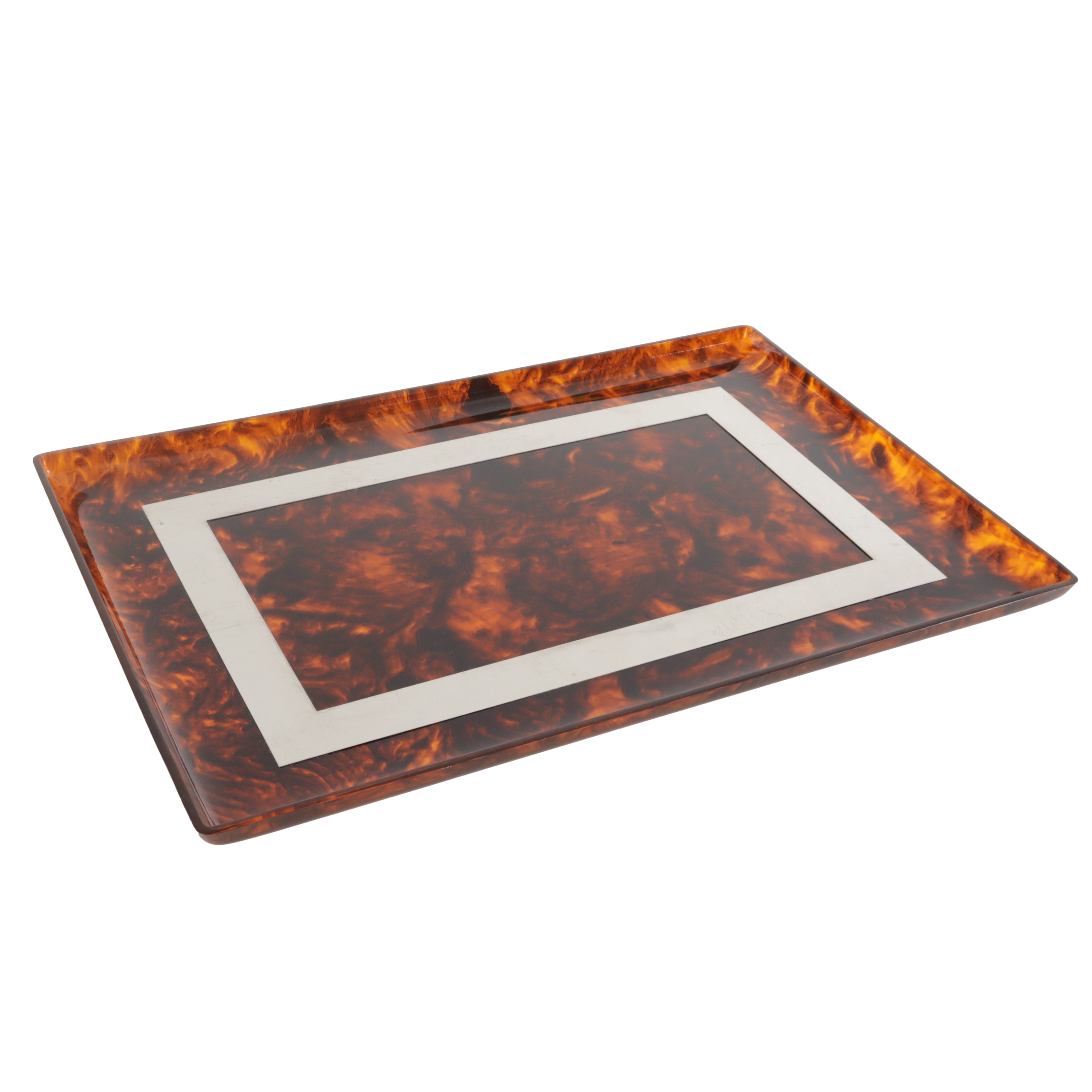 Vintage Christian Dior faux tortoise shell and lucite tray, c. 1950