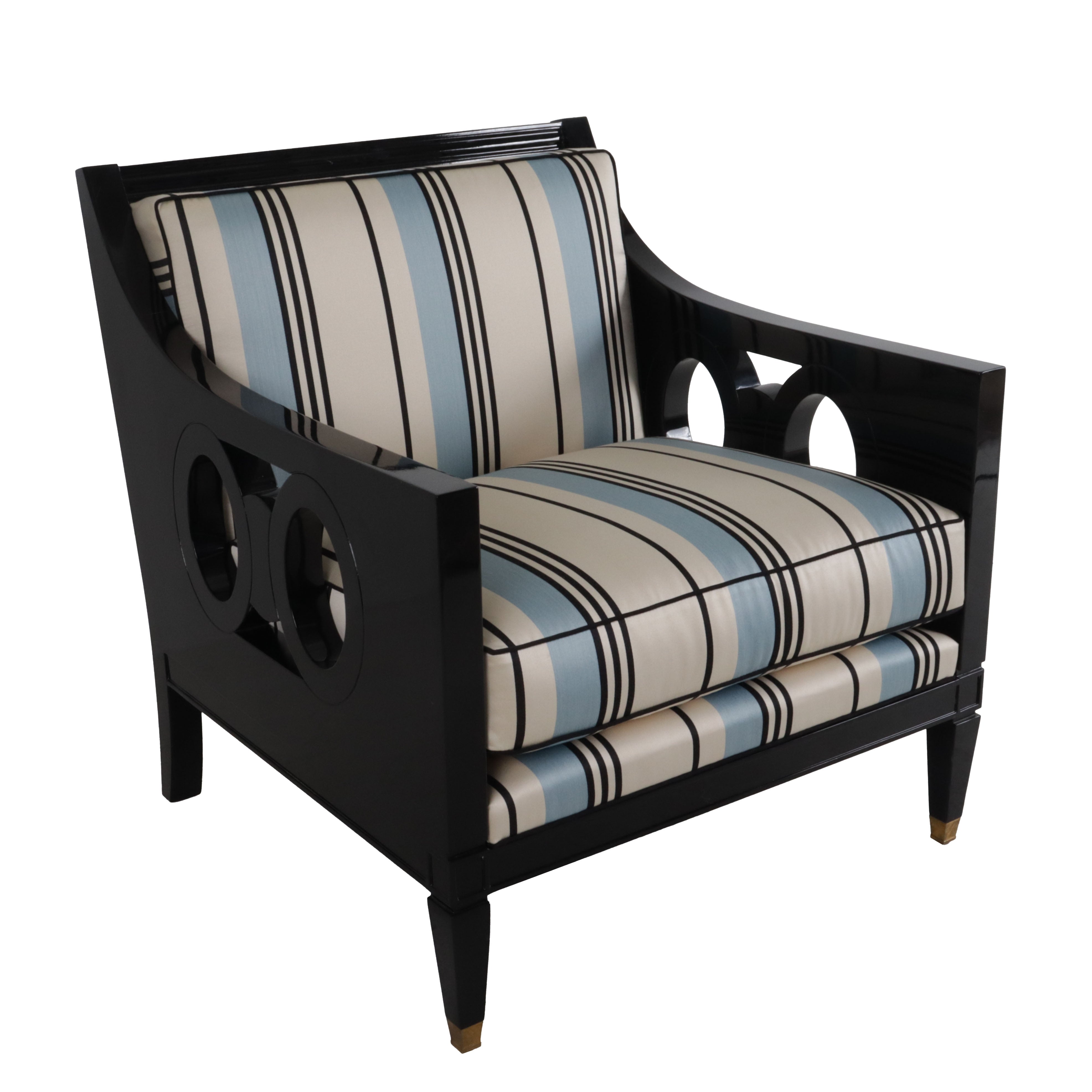 Bradshaw Chair in Blue Stripe