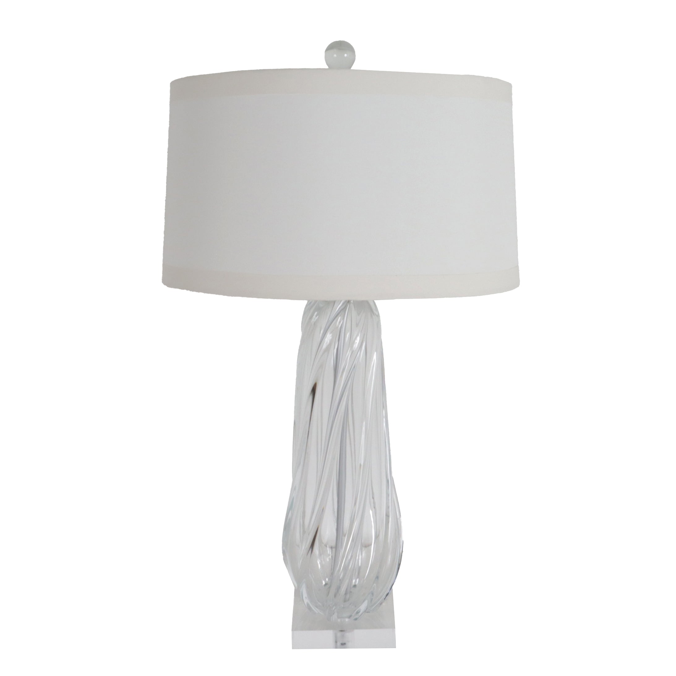 Clear Murano glass lamp, c. 1960