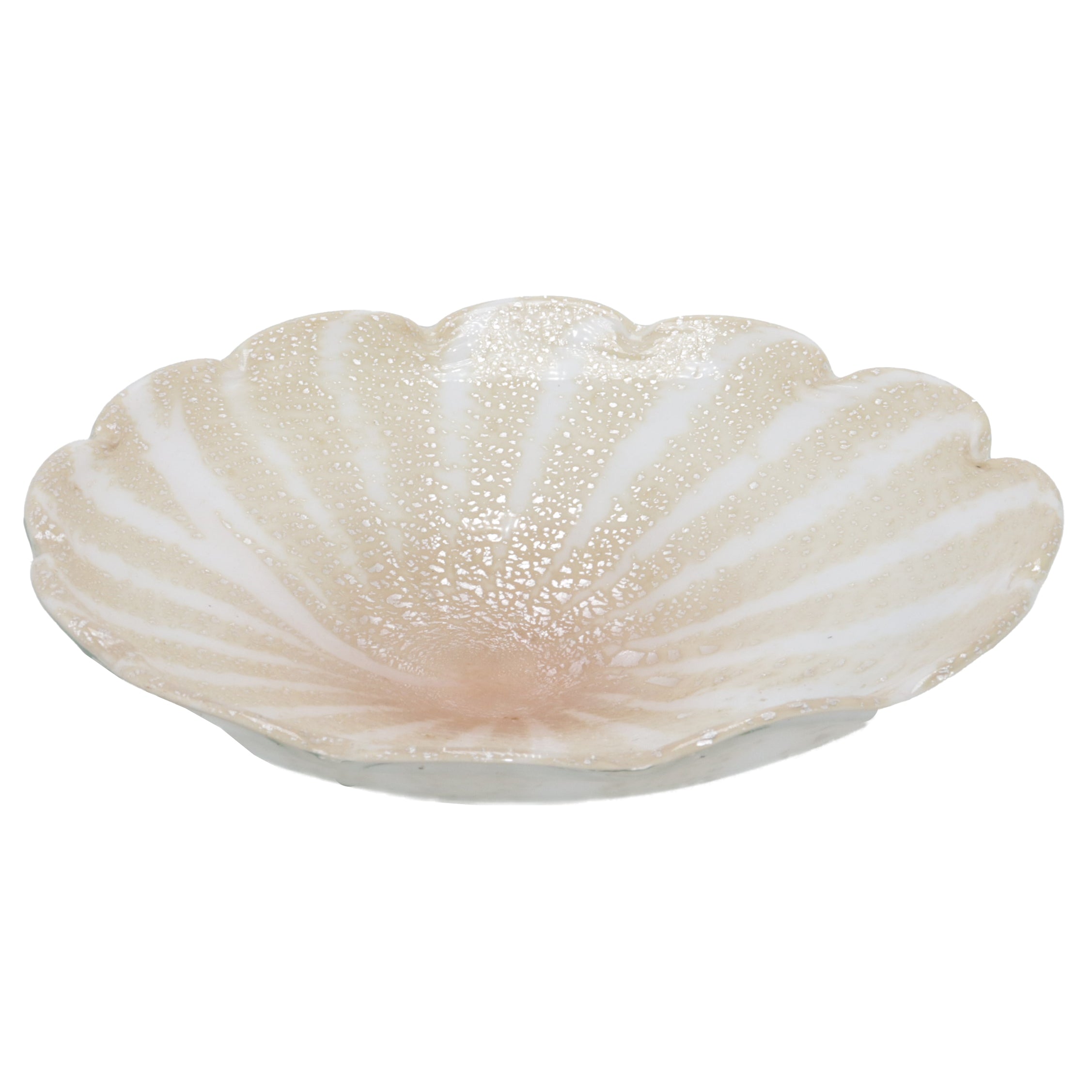 Vintage Italian Murano bowl with gold flecks, c. 1950