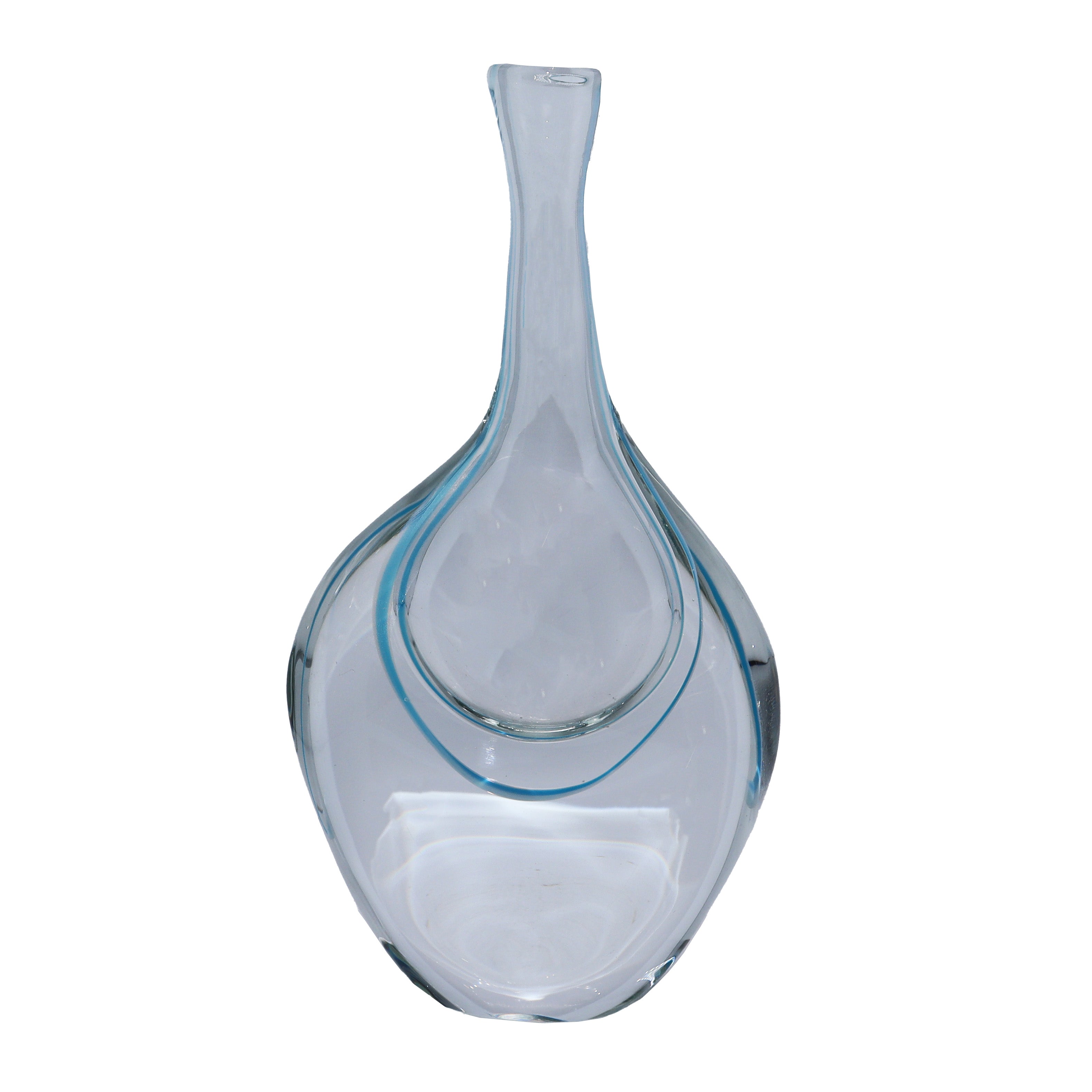 Turquoise thread bottle by Silvano Signoretto, c. 1990