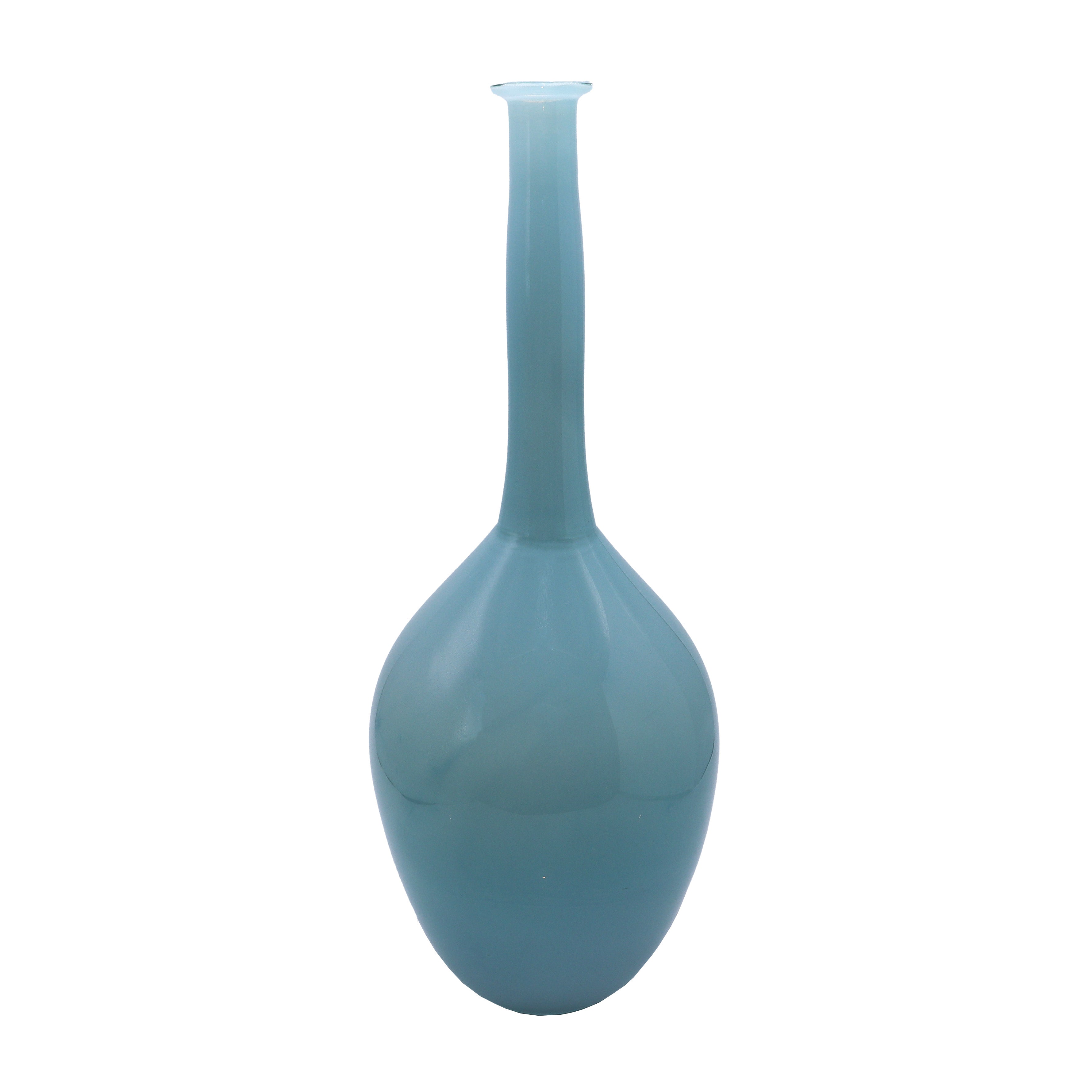 Aqua opaline Murano vase
