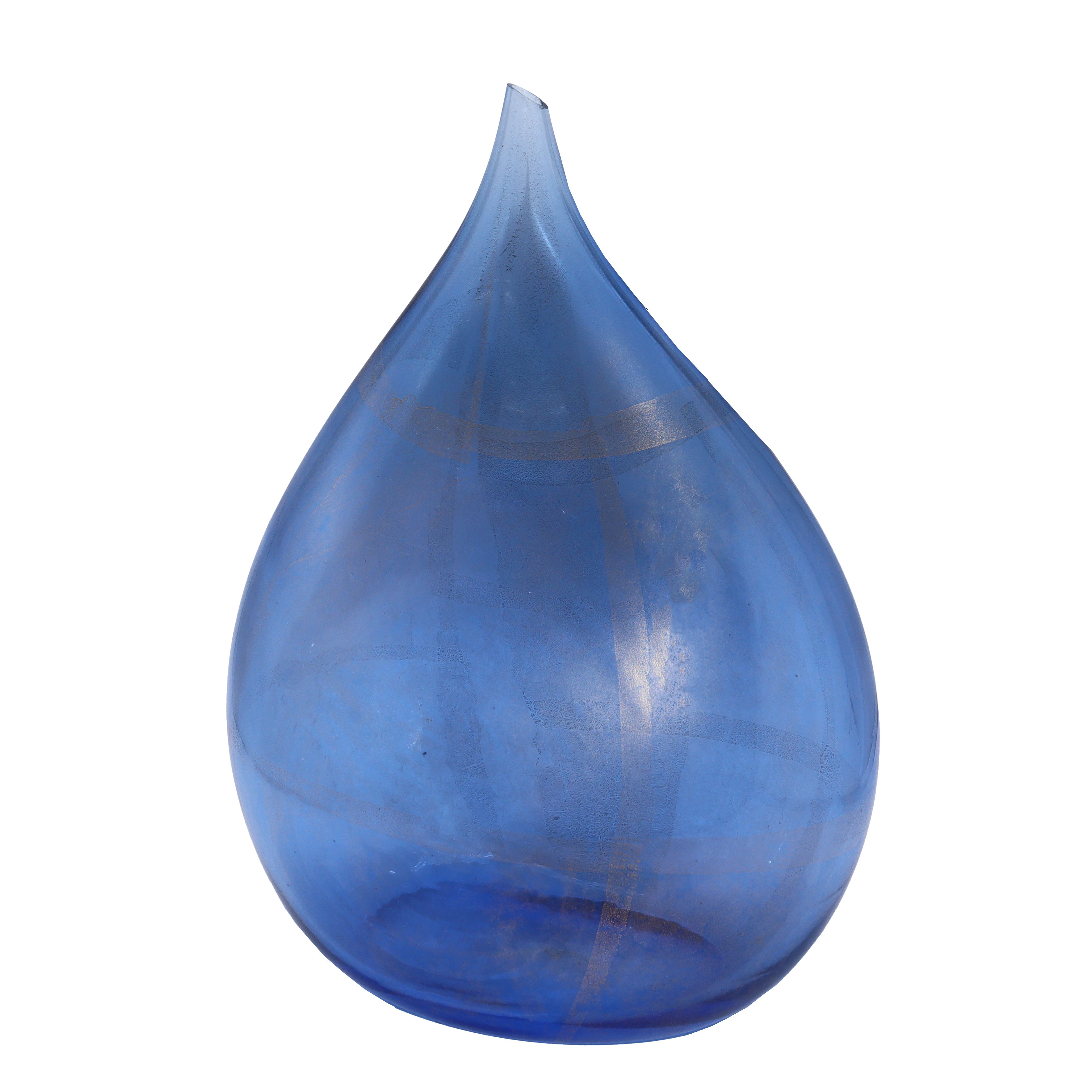 Iris Murano glass vase with gold inclusions, c.1960