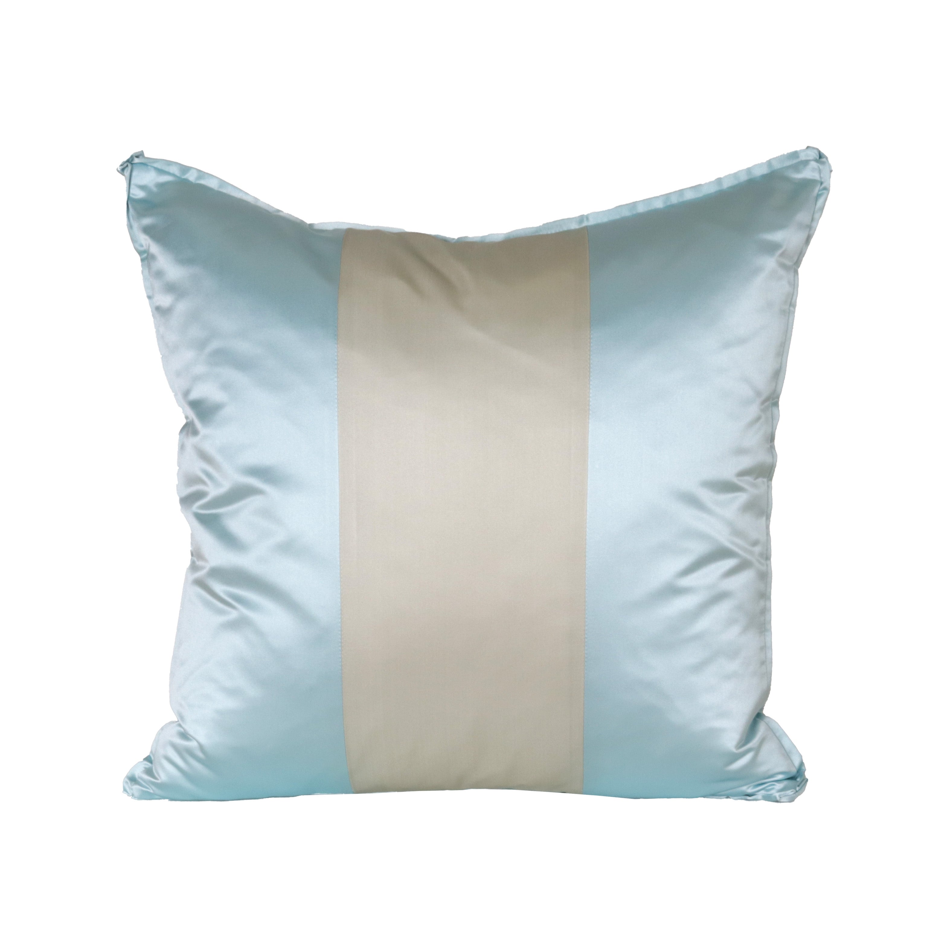 Pair of Two Stripe Blue and Sage Pillows