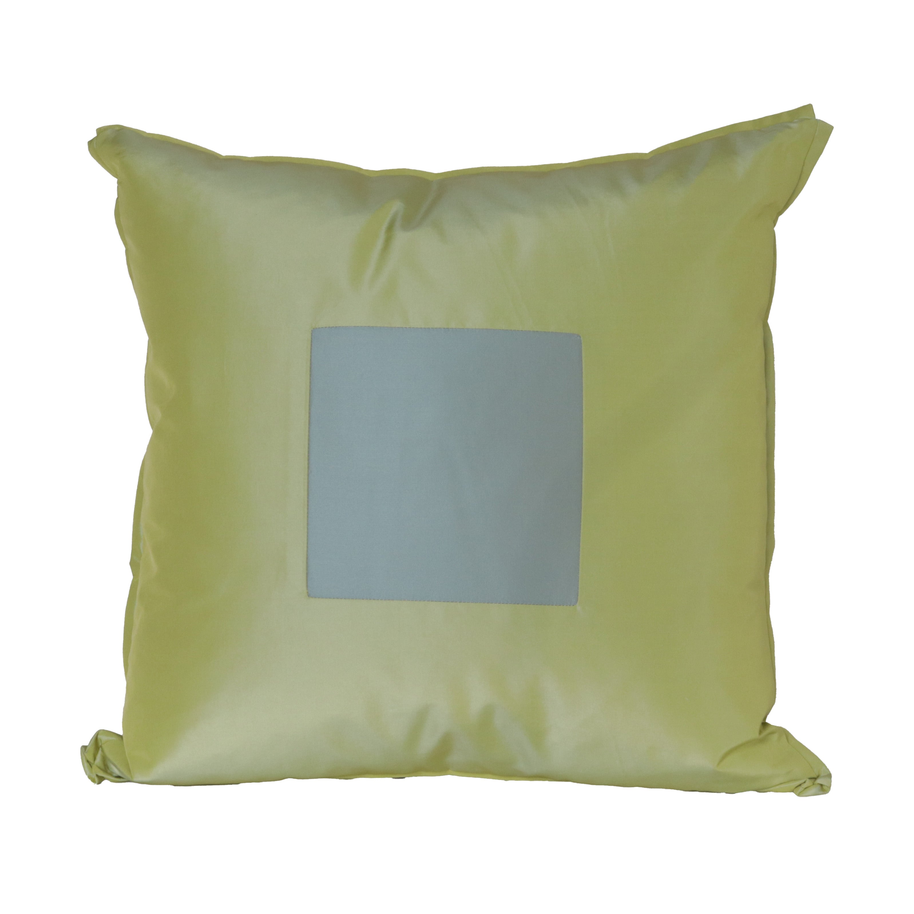 Pair of Green and Blue Two Square Pillows