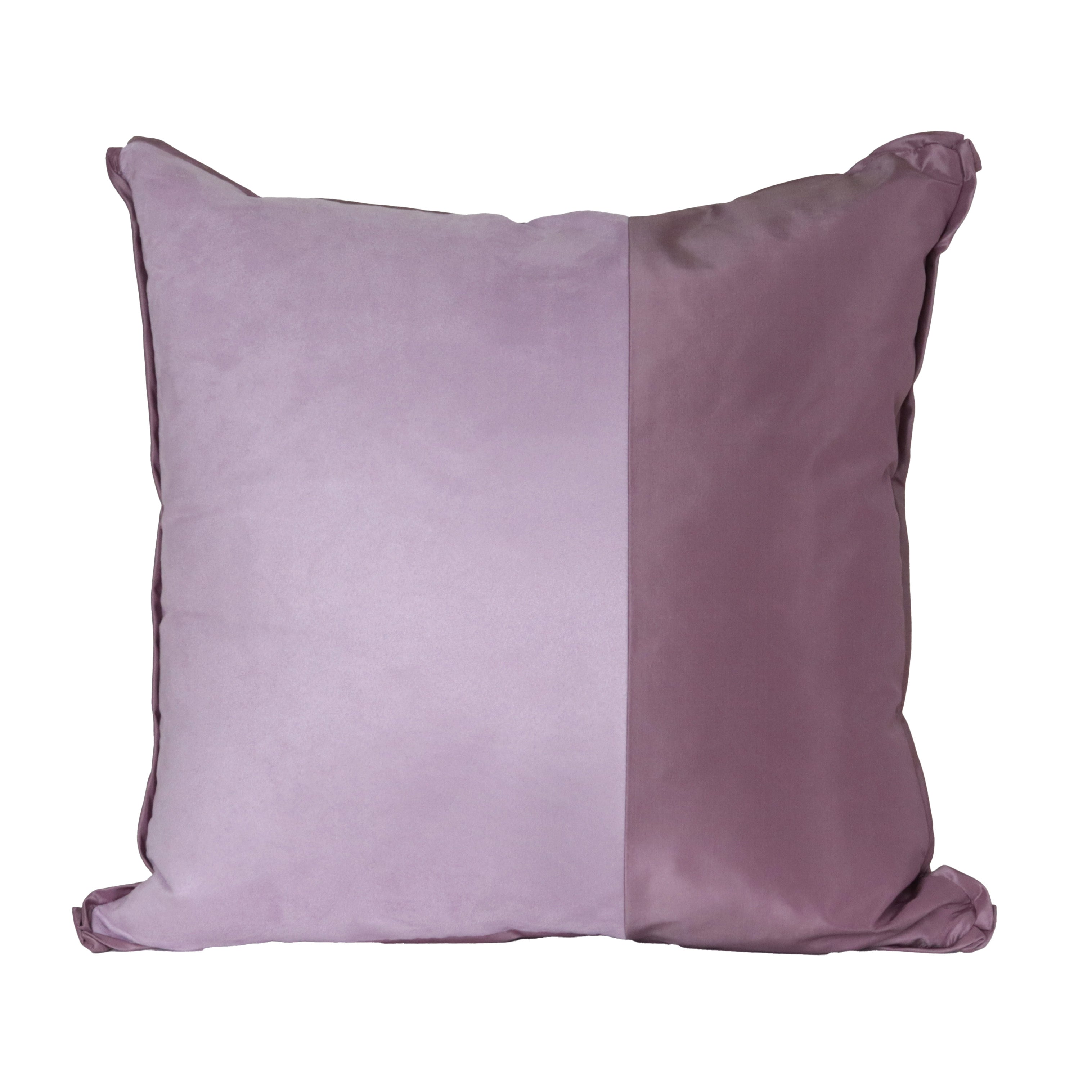 Pair of Lilac and Purple Offset Stripe Pillows