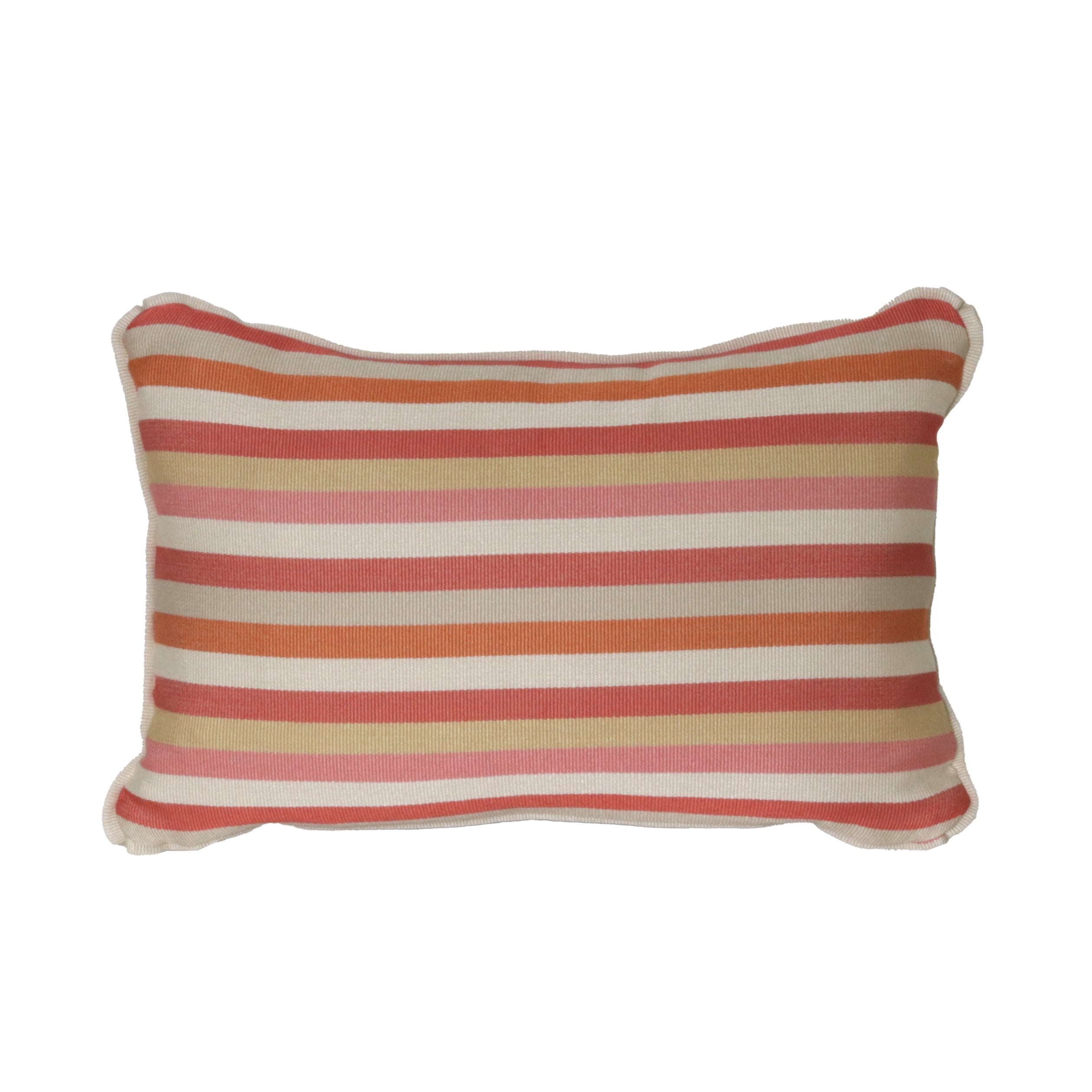 Single Coral Stripe Lumbar Pillow
