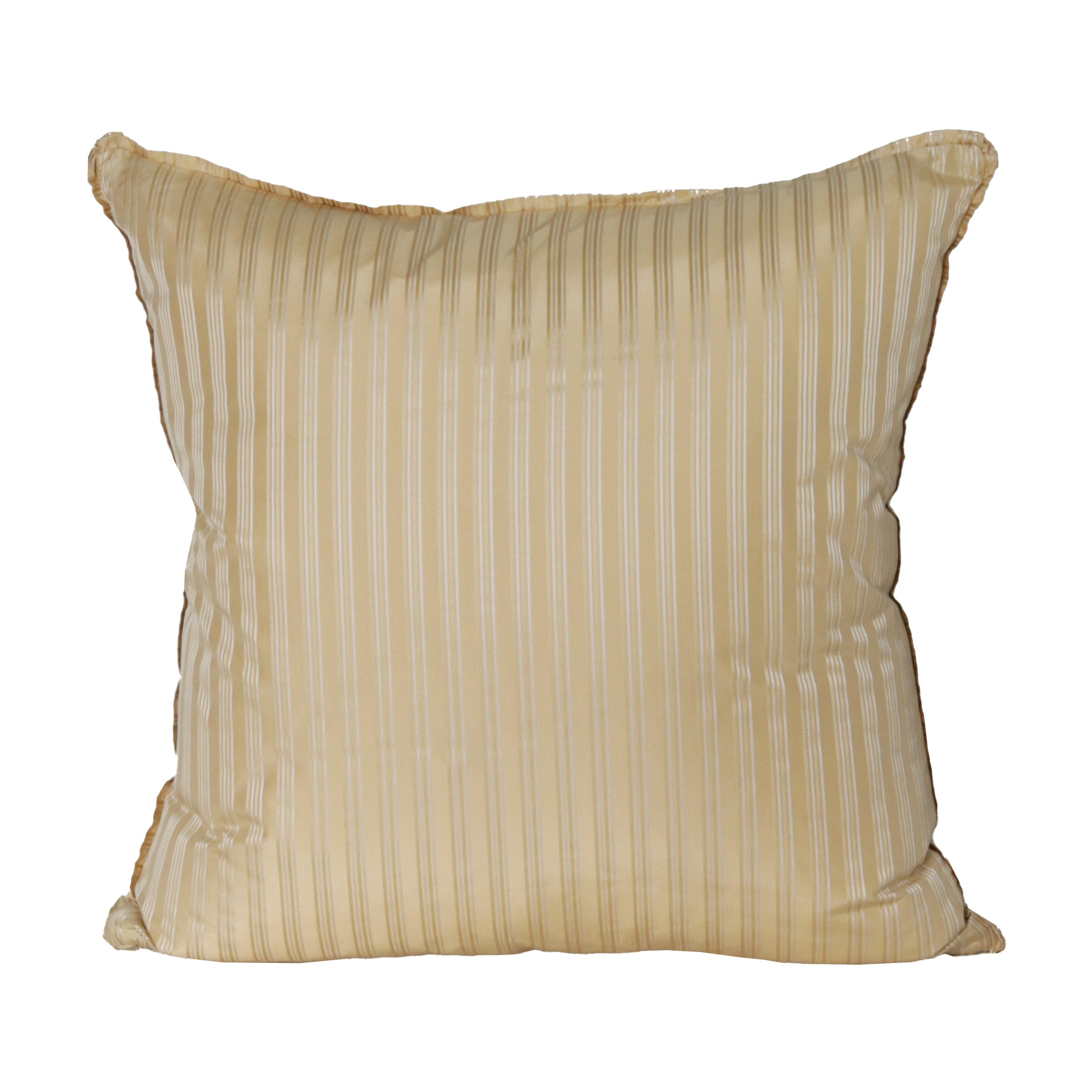 Pair of Pale Yellow Striped Pillows