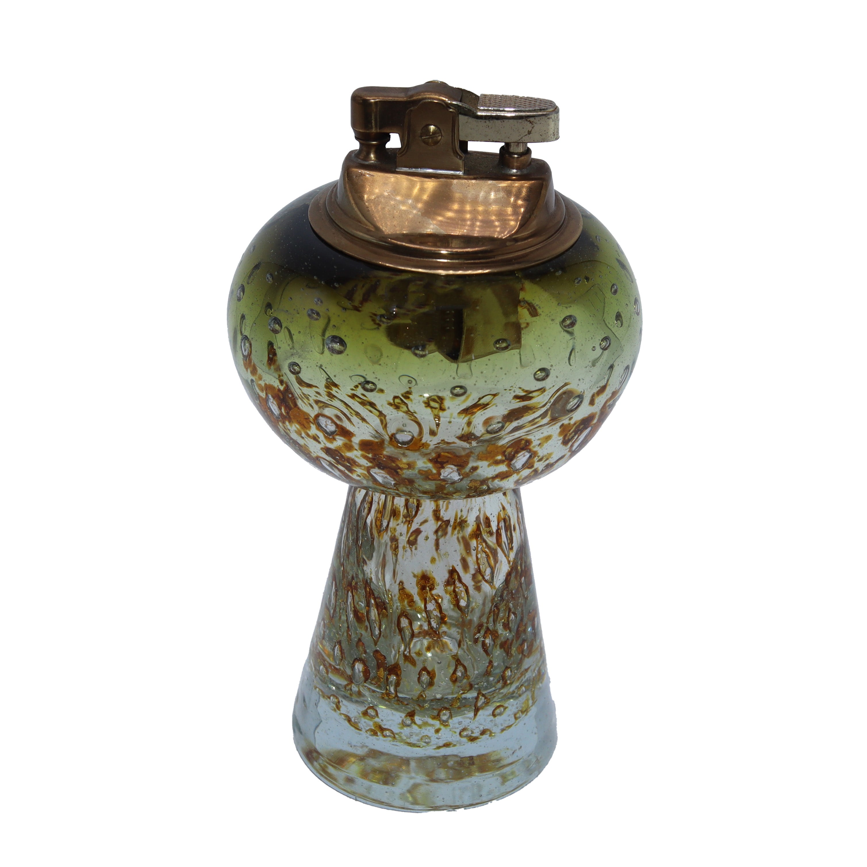 Yellow and clear Murano lighter with gold flecks, c .1960