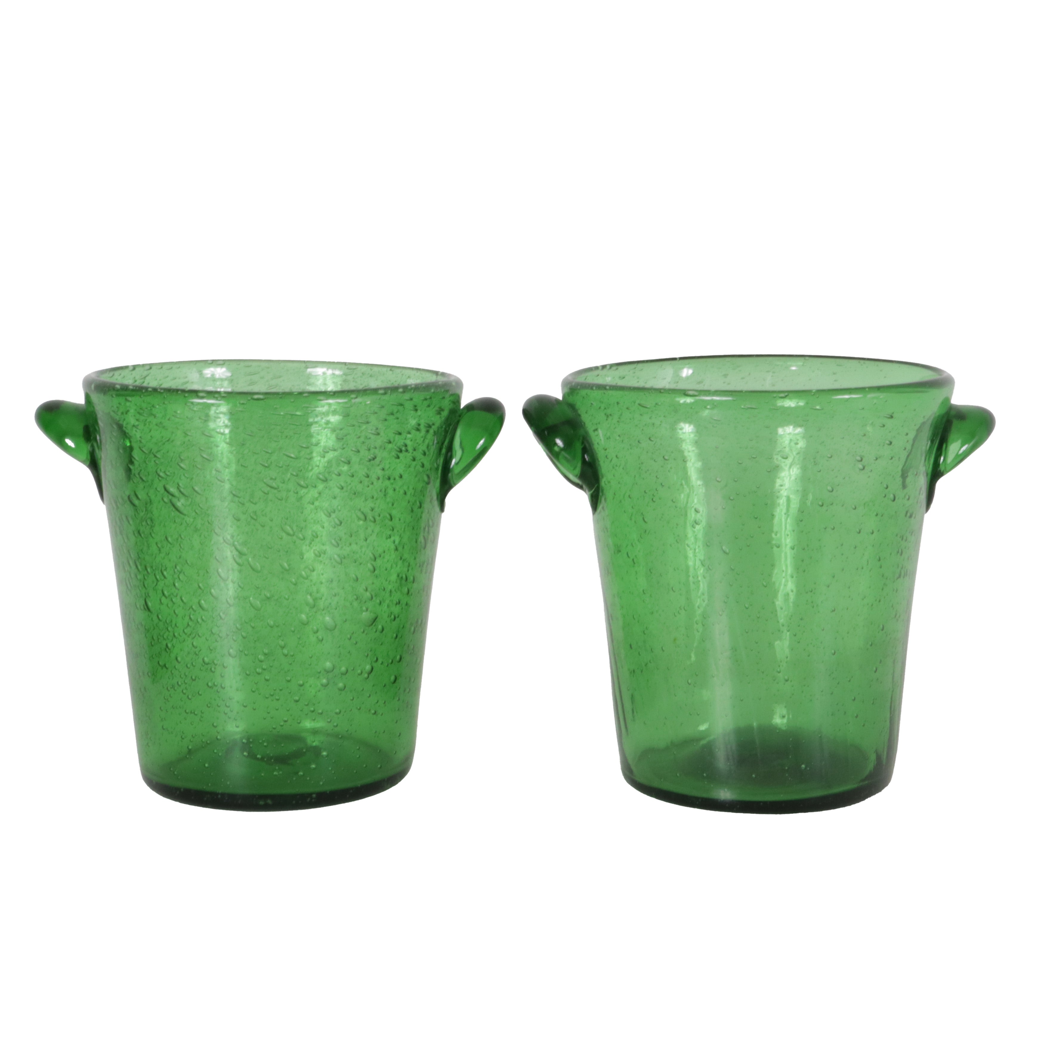 Pair of green Empoli vases, c. 1960