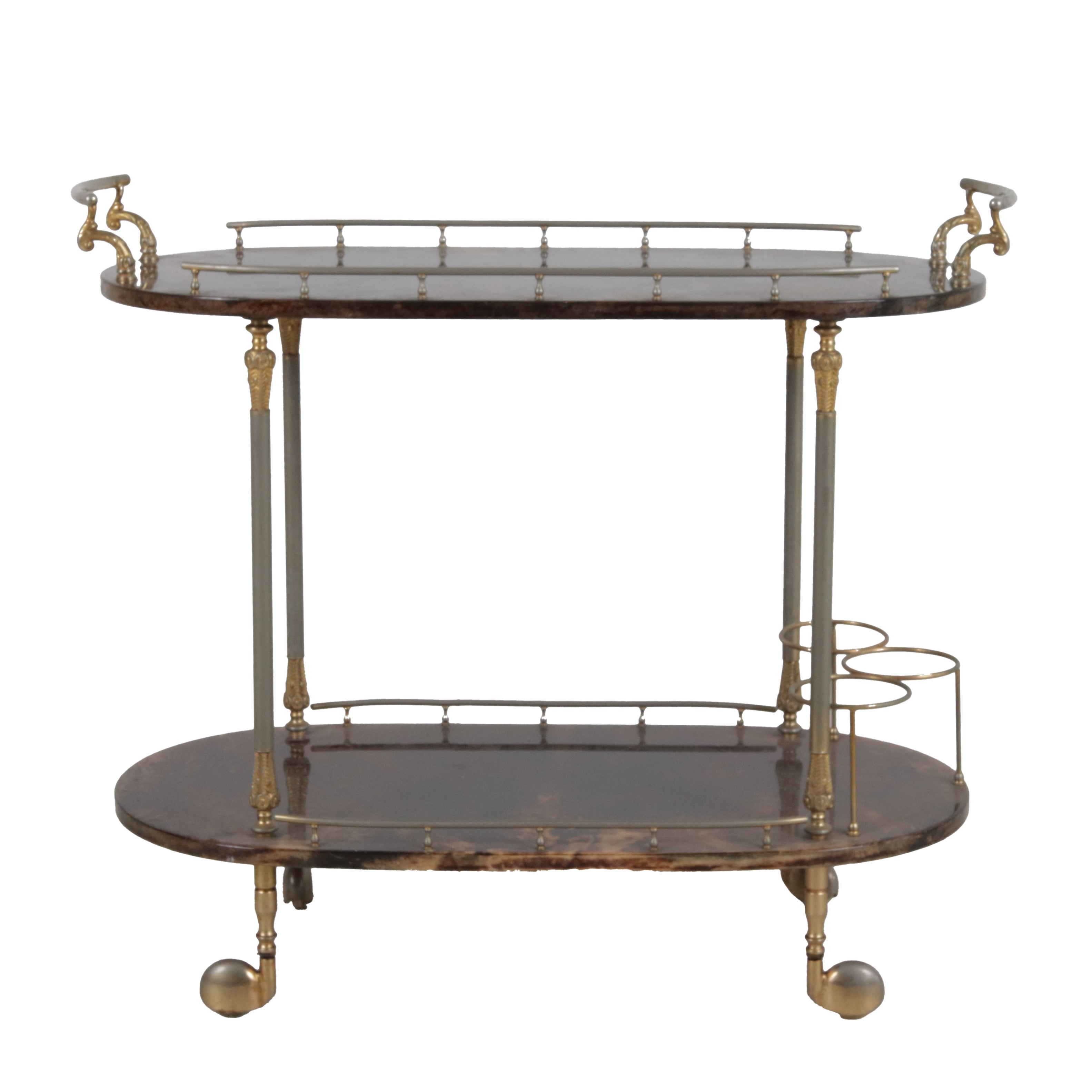 Aldo Tura lacquered Italian drinks cart, c. 1970