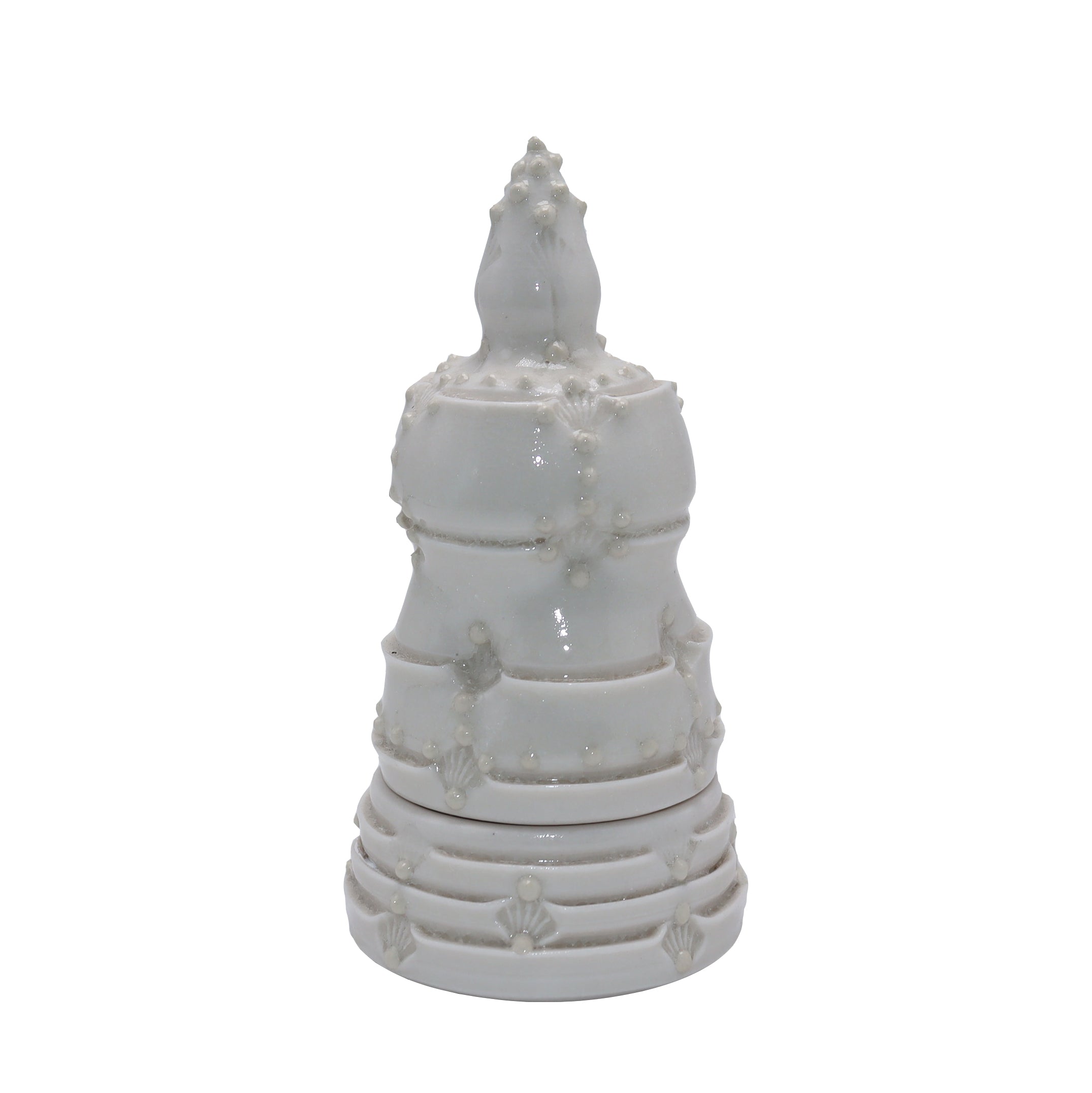 Ivory Porcelain Lidded Tree Vase