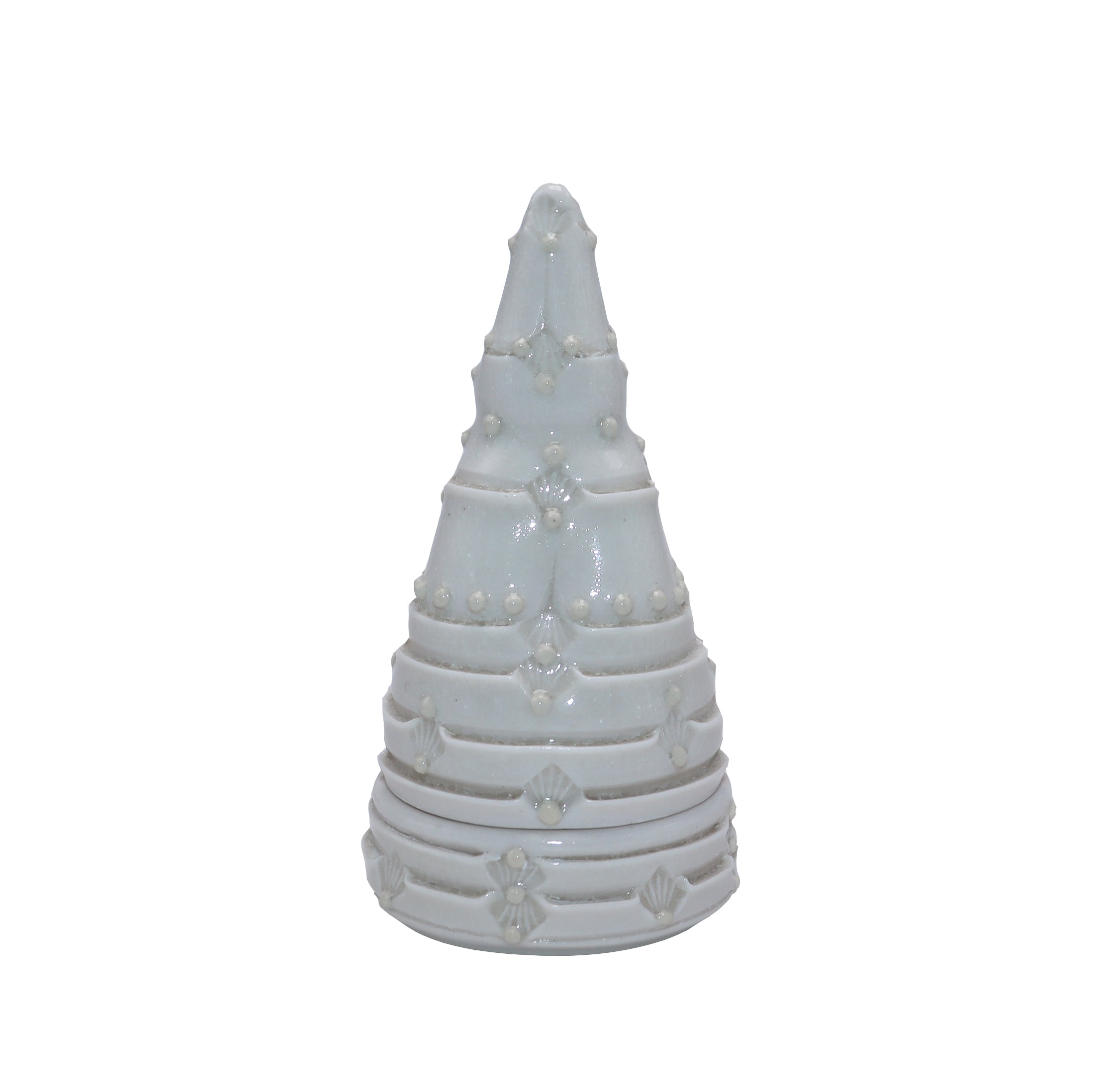Ivory Porcelain Lidded Tree Vase