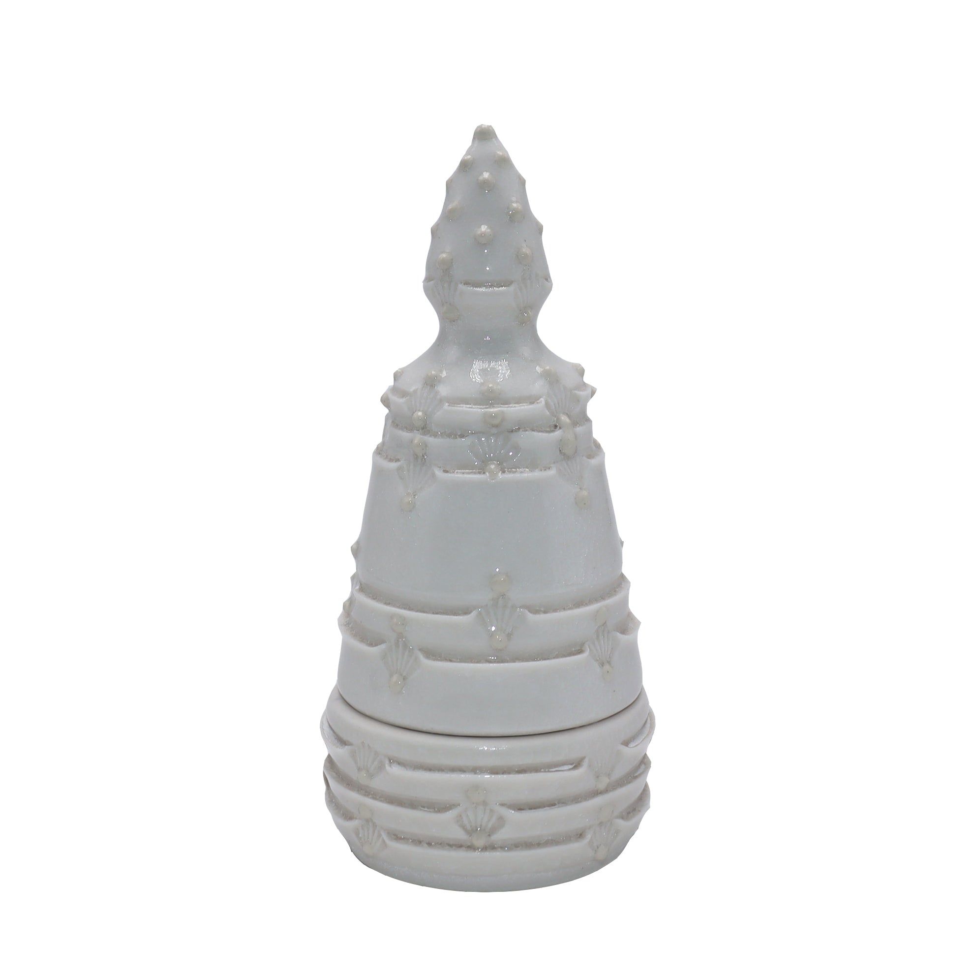 Ivory Porcelain Lidded Tree Vase