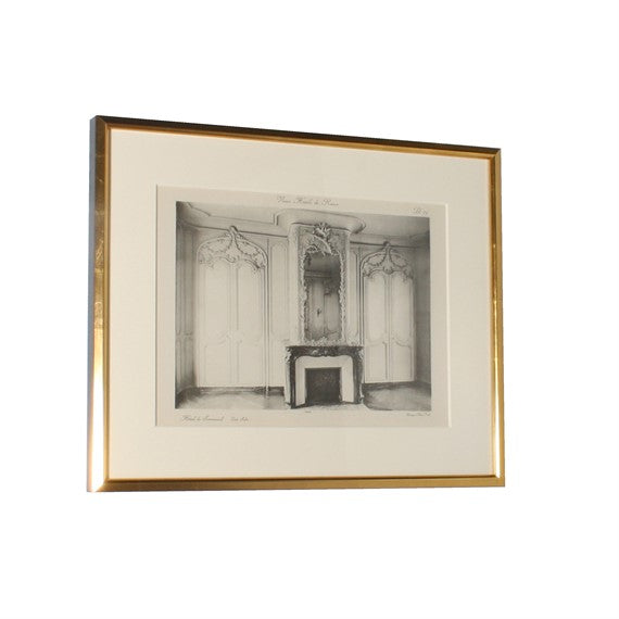 19th century engraving of French hotel interior