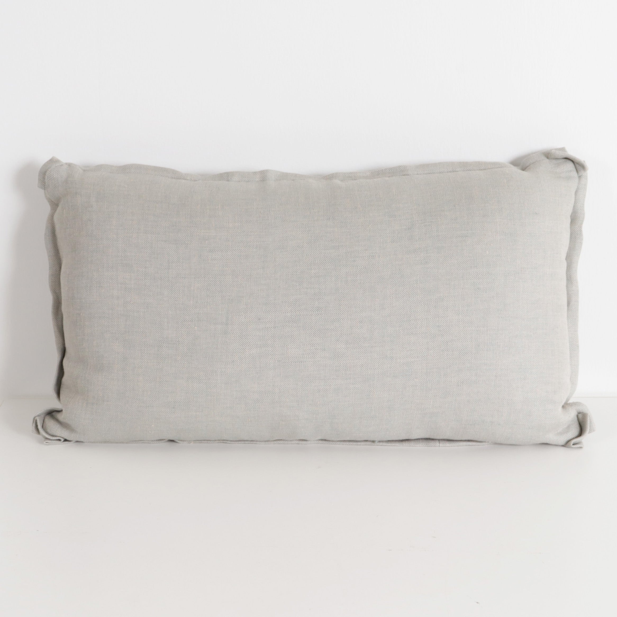 Single Rose Tarlow linen lumbar pillow