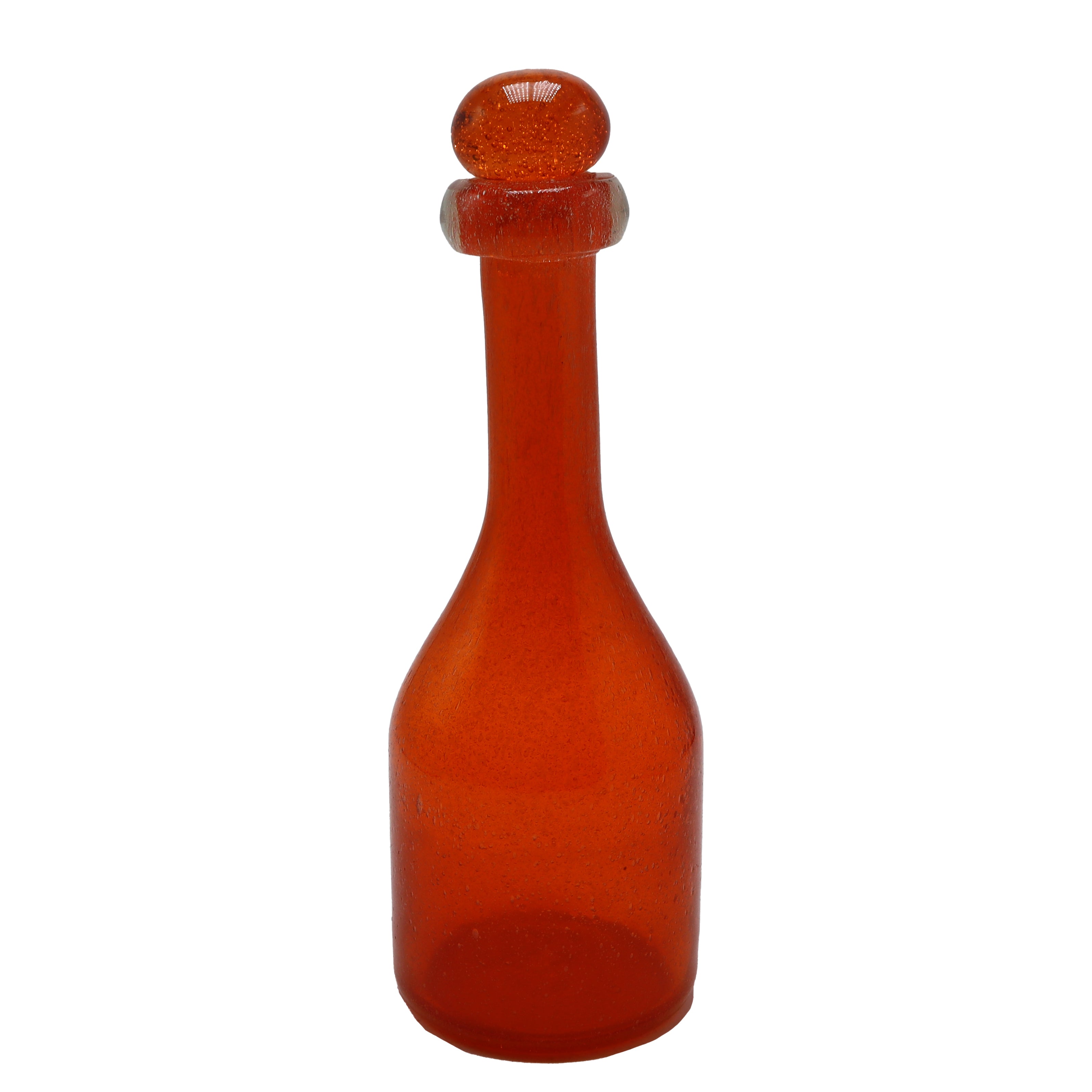 Orange Murano Pelugoso decanter, c. 1950