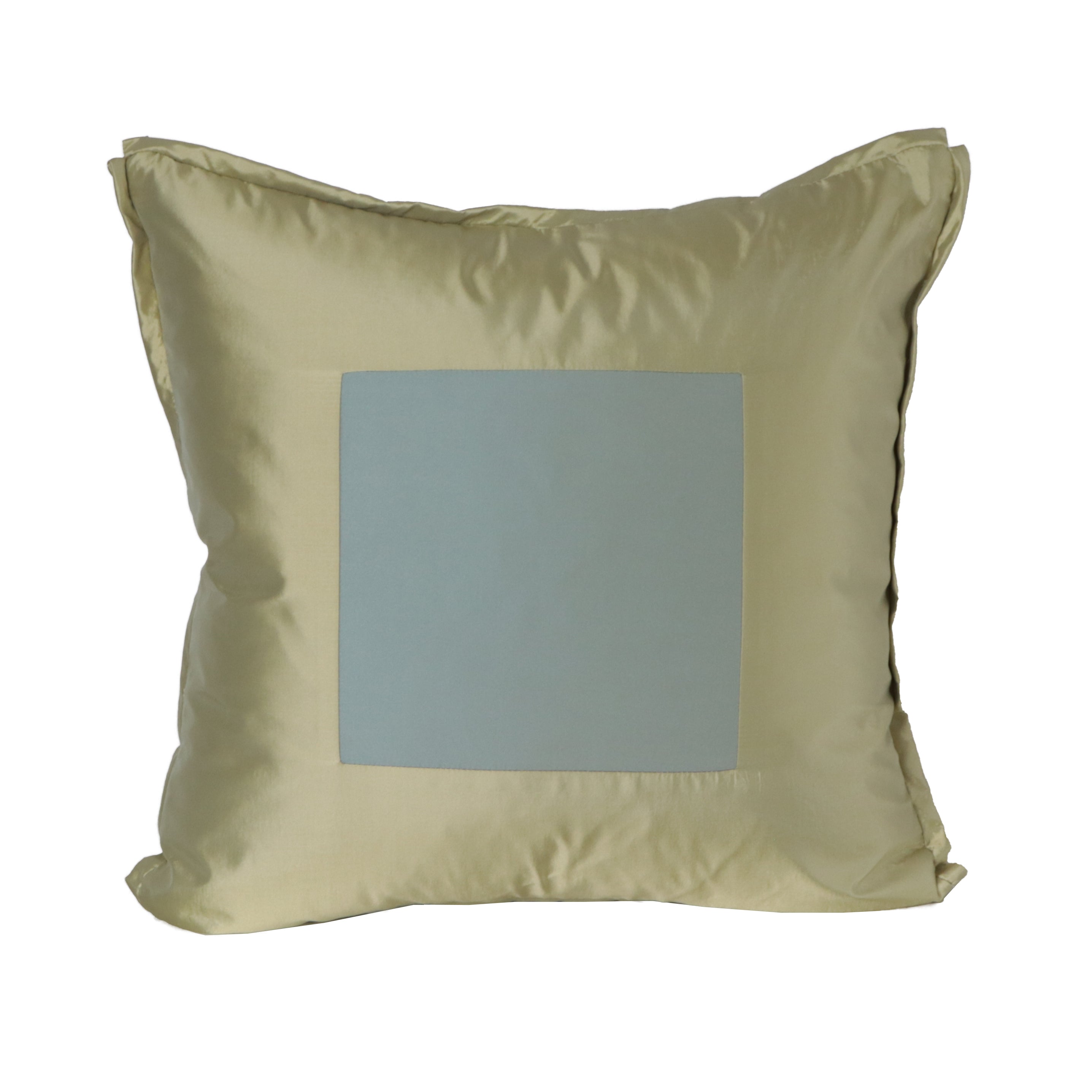 Pair of Green & Blue Two Square Pillows