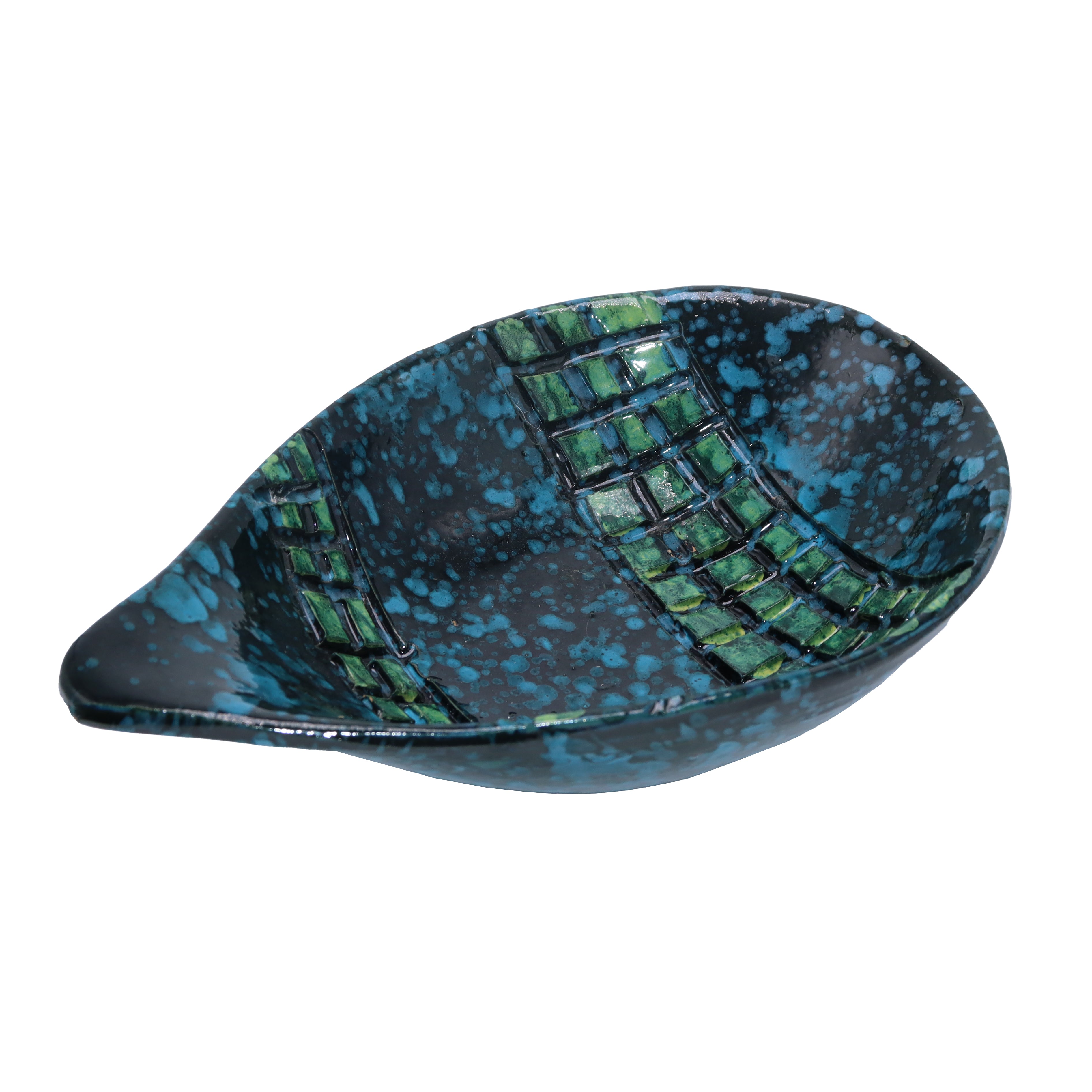 Blue and green Aldo Londi Bitossi pottery, c. 1960