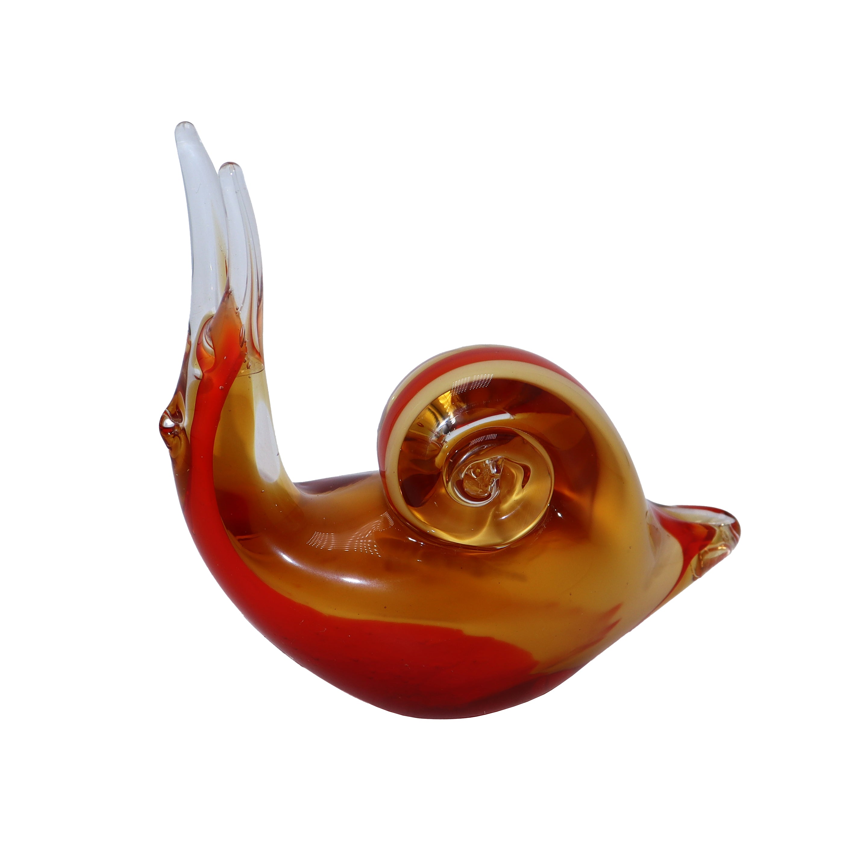 Orange & yellow Murano Snail paperweight, c. 1950