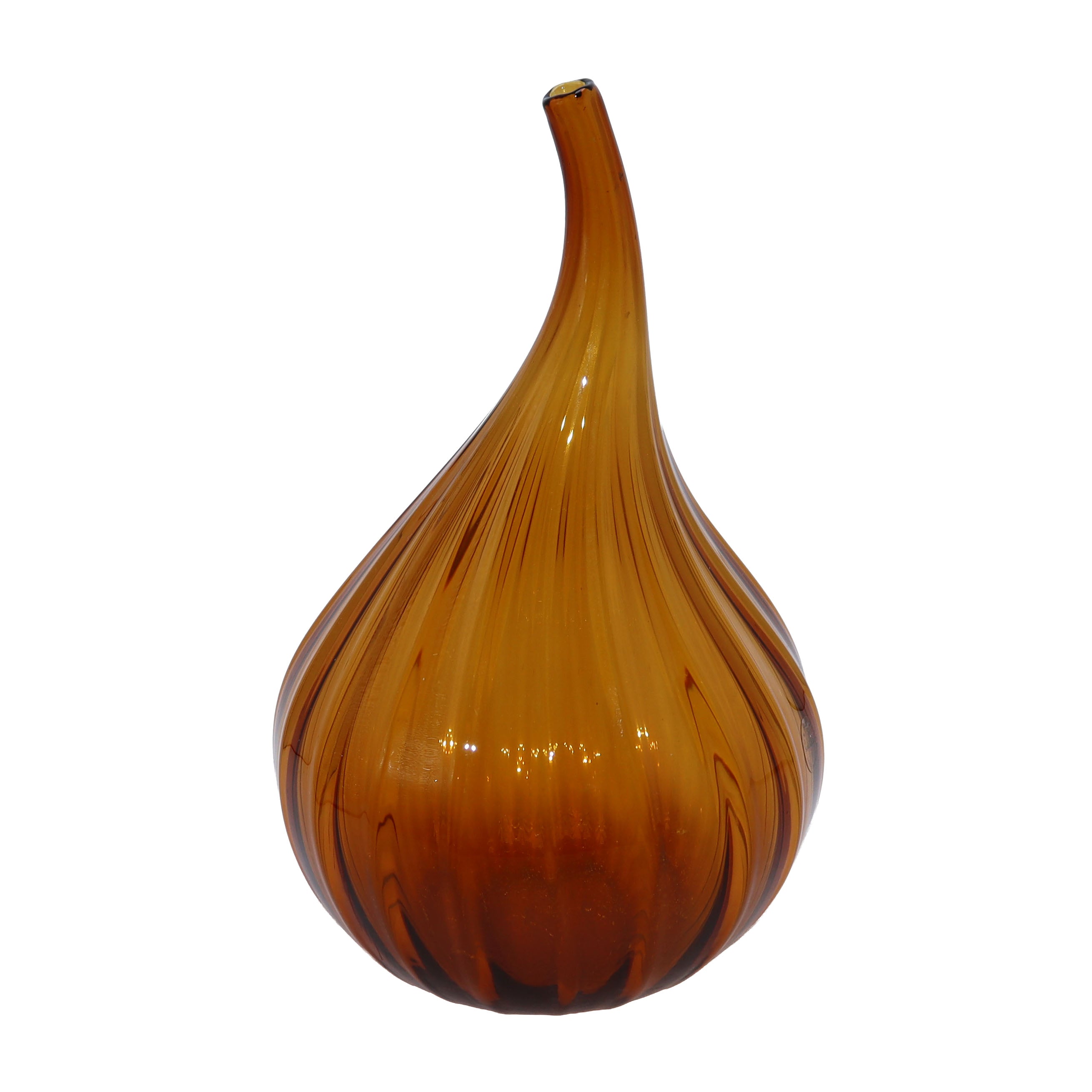 Amber Murano Salviati glass vase, c. 1960