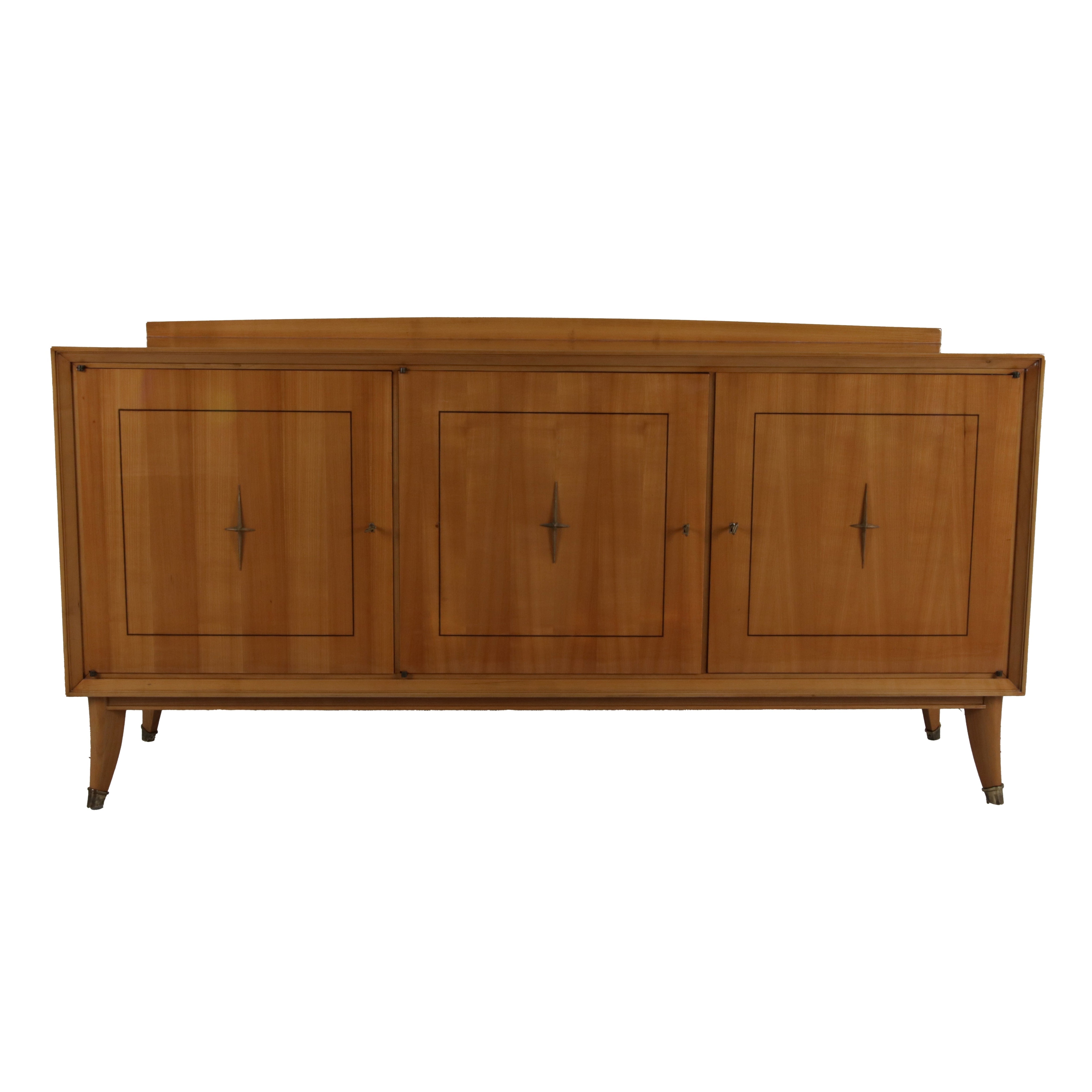 Merisier credenza with etoile detail