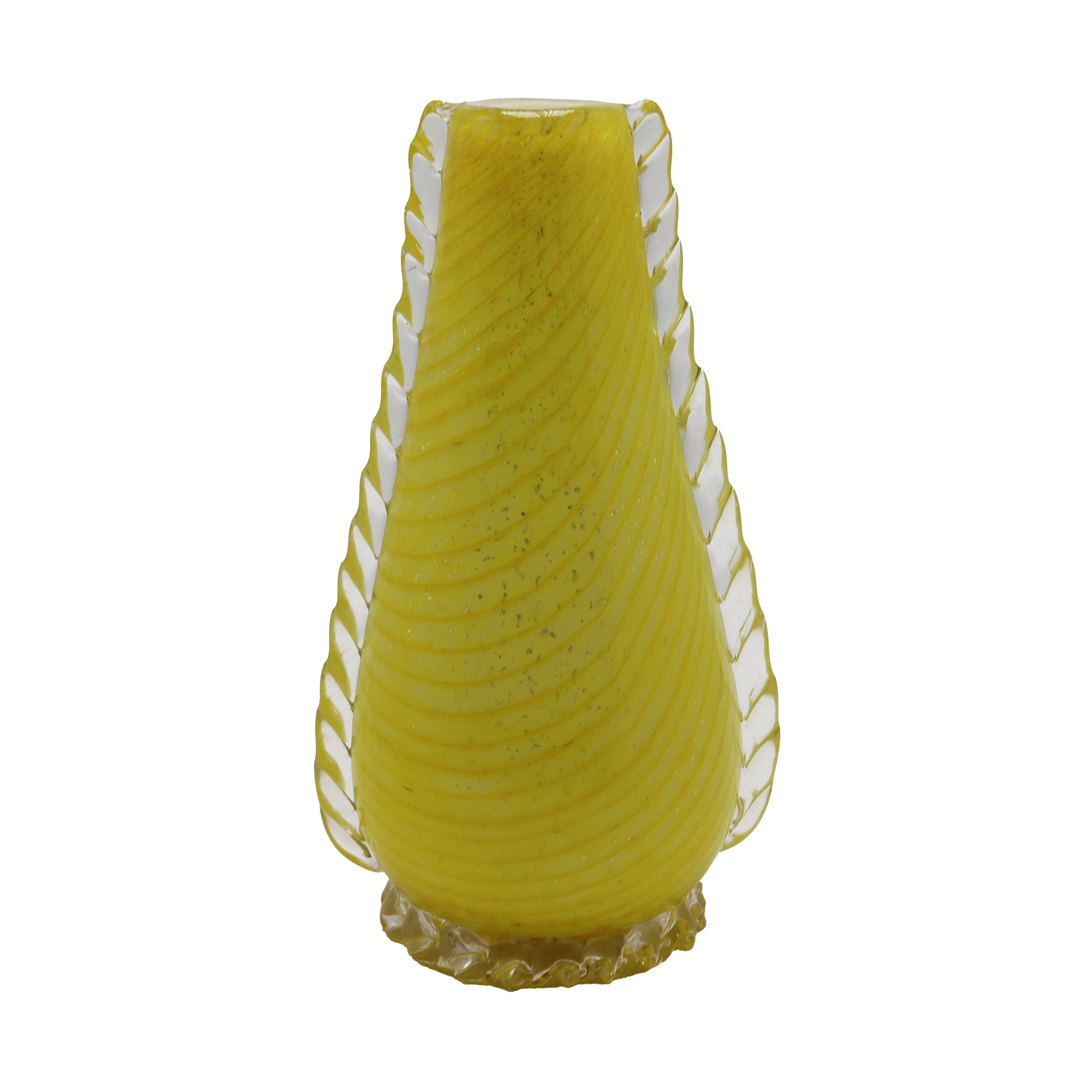 Yellow Dino Martens Murano vase with gold flecks for Aureliano Toso, c. 1950