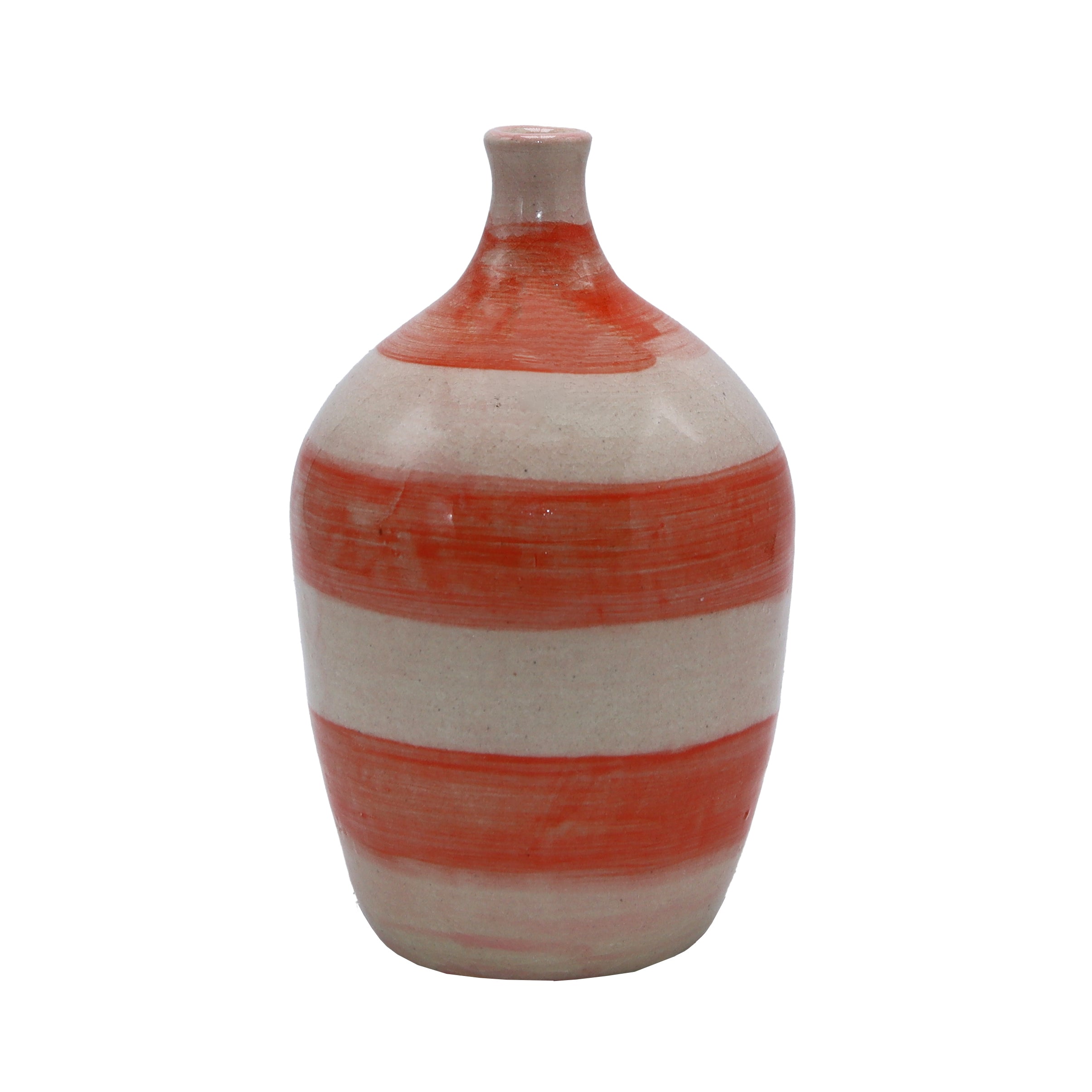 Coral and sand colored pottery piece by Pamela Reagan