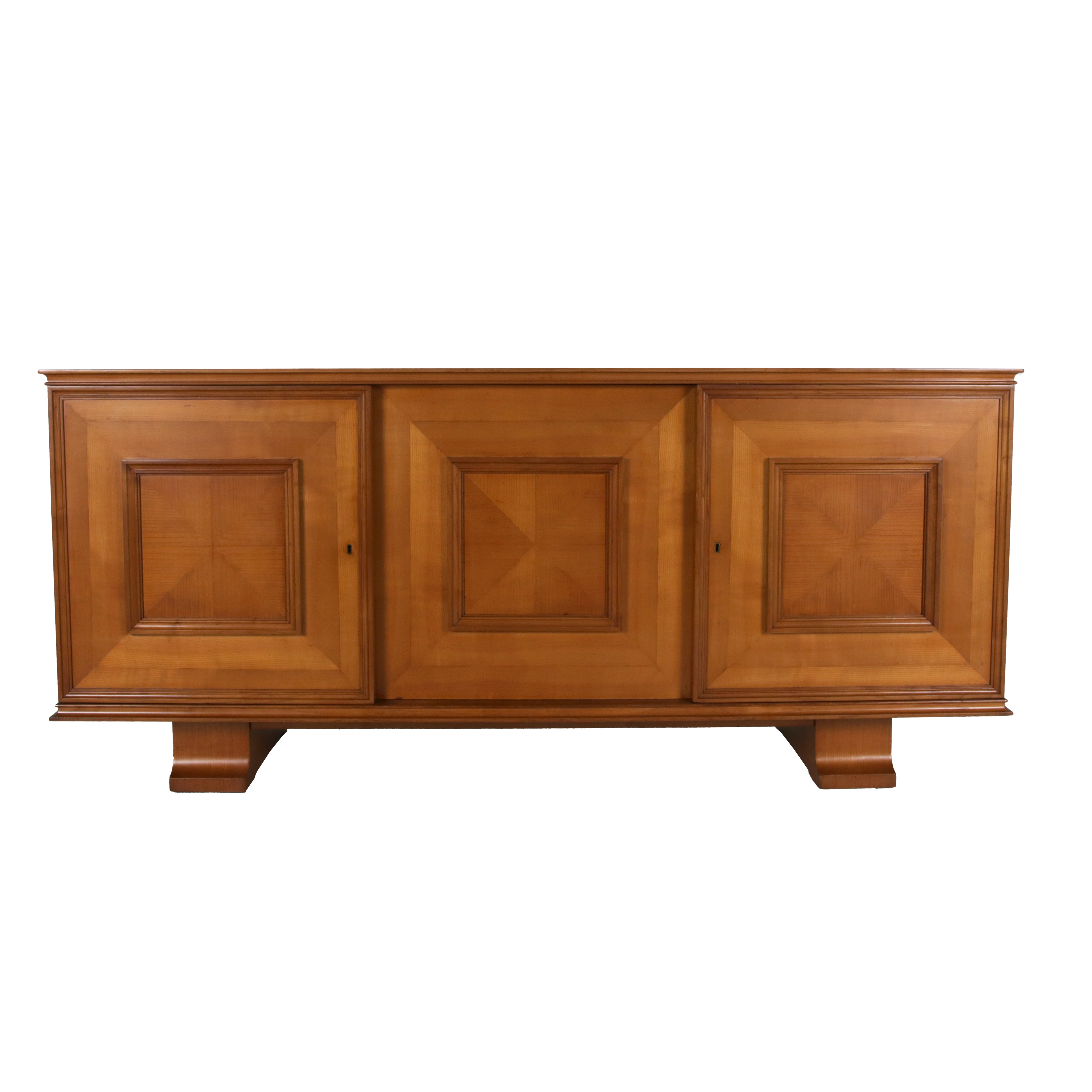 French three door Merisier buffet, c. 1940