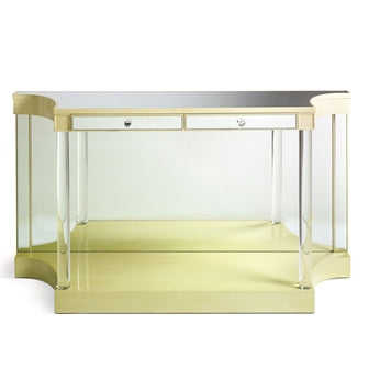 Carlyle Console in Faux Parchment Lacquer