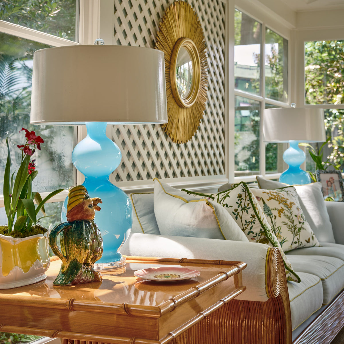 Venetian Series #4 Lamp in Turquoise – Jan Showers