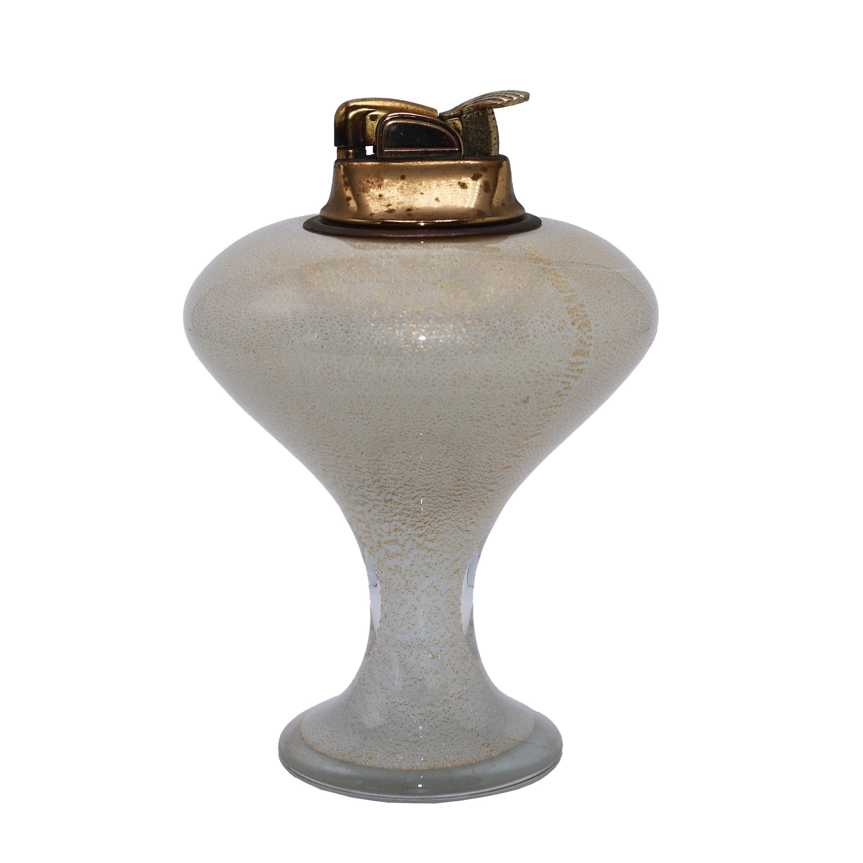 Ivory Murano glass lighter by Alfredo Barbini, c. 1960
