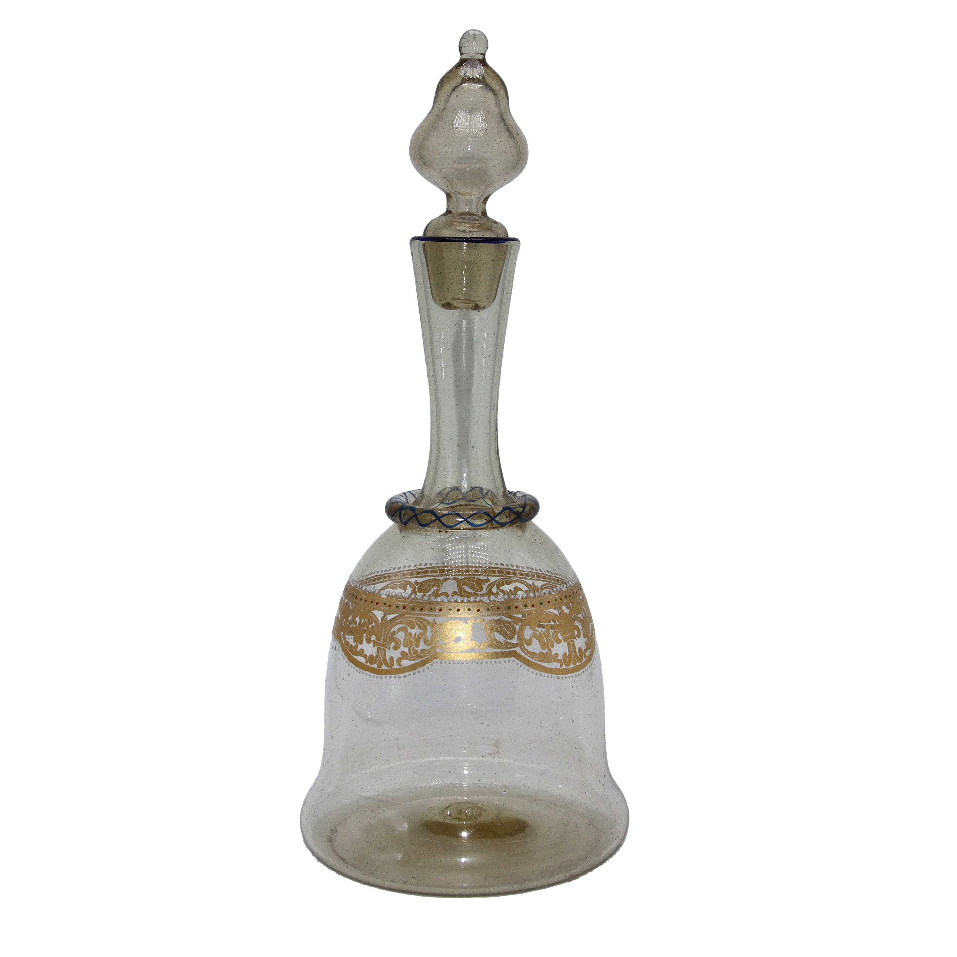 Gold and clear Salvati Murano glass decanter, c. 1960
