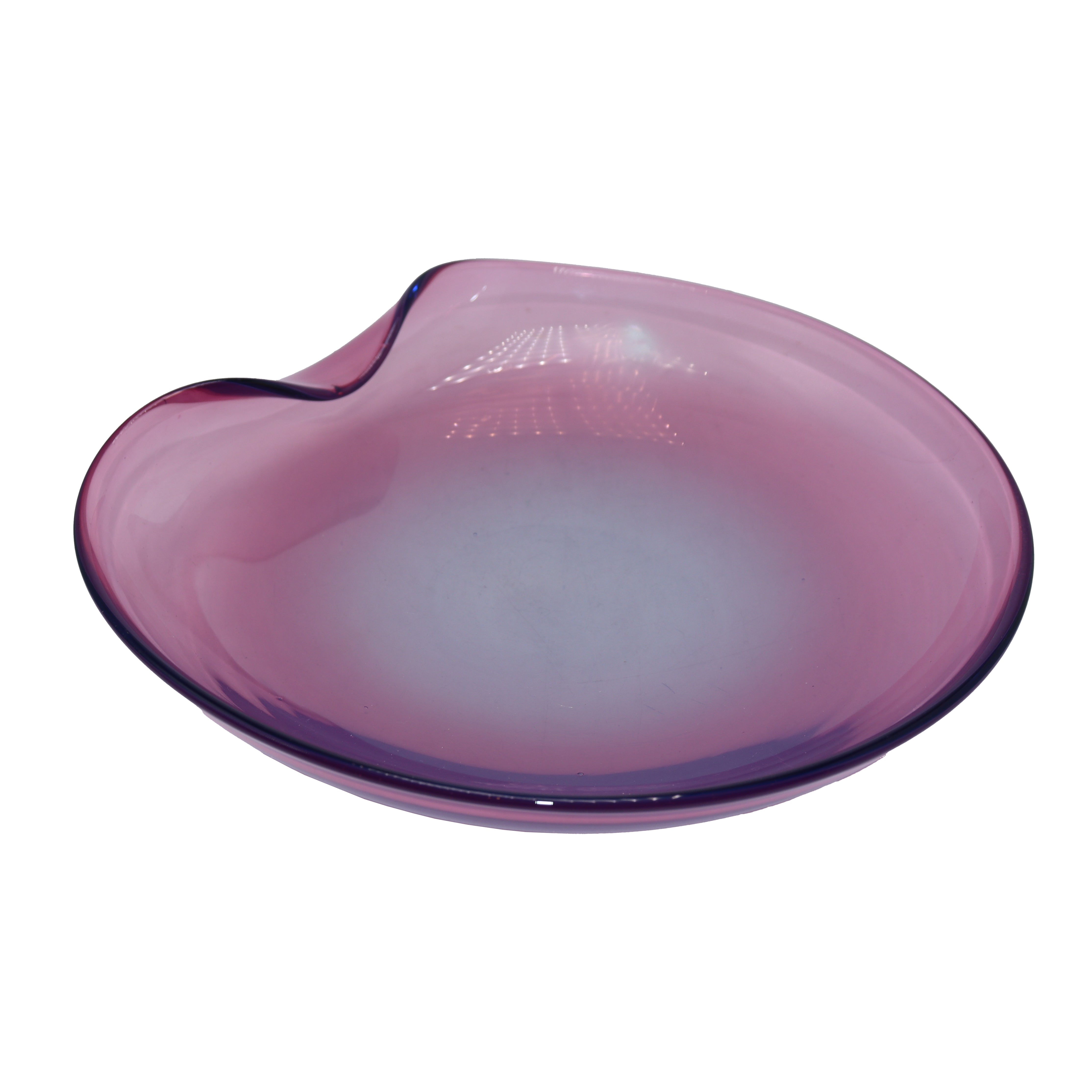 Large pink and purple Murano bowl, c. 1950