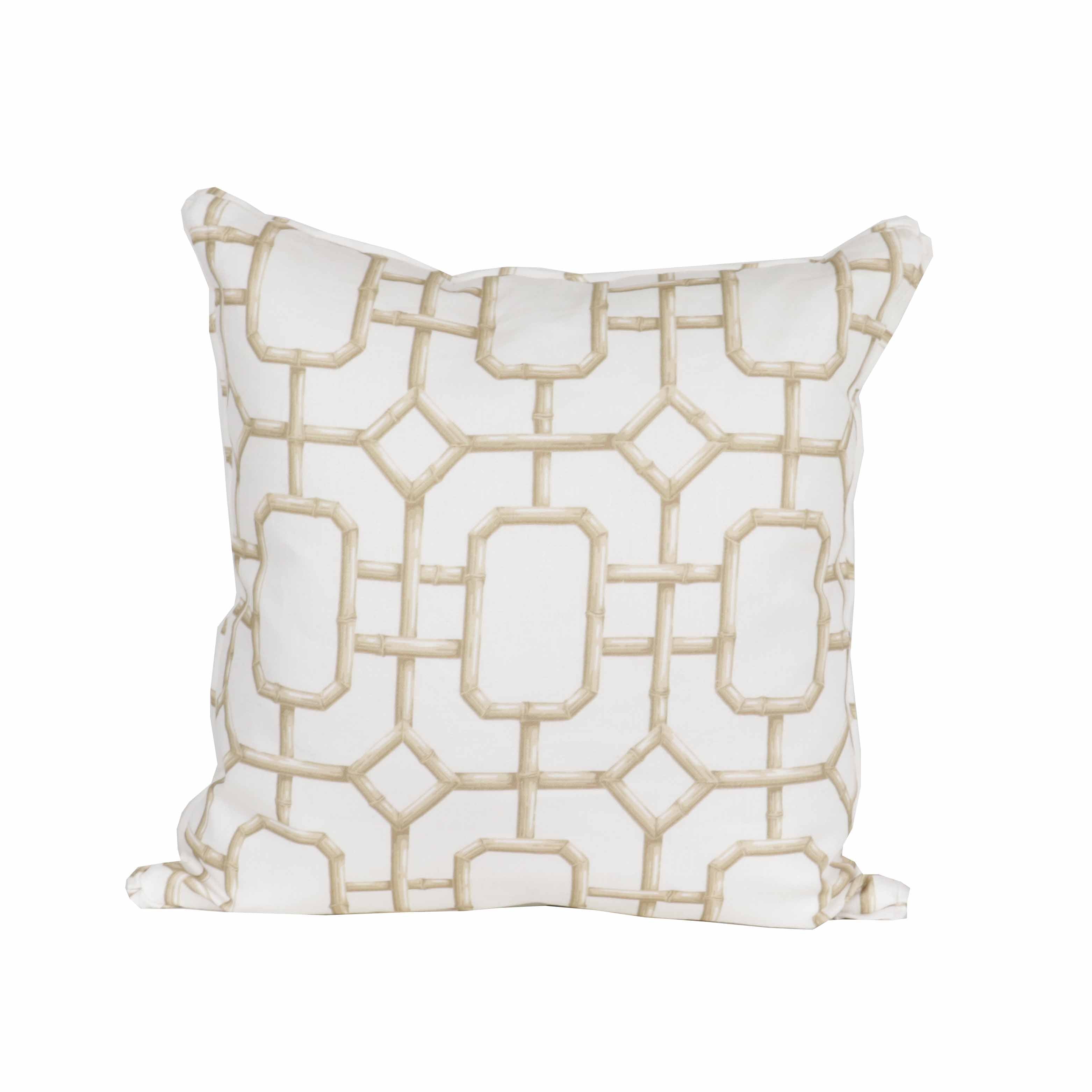 Single Jan Showers for Kravet Bambu Fret pillow in Dune