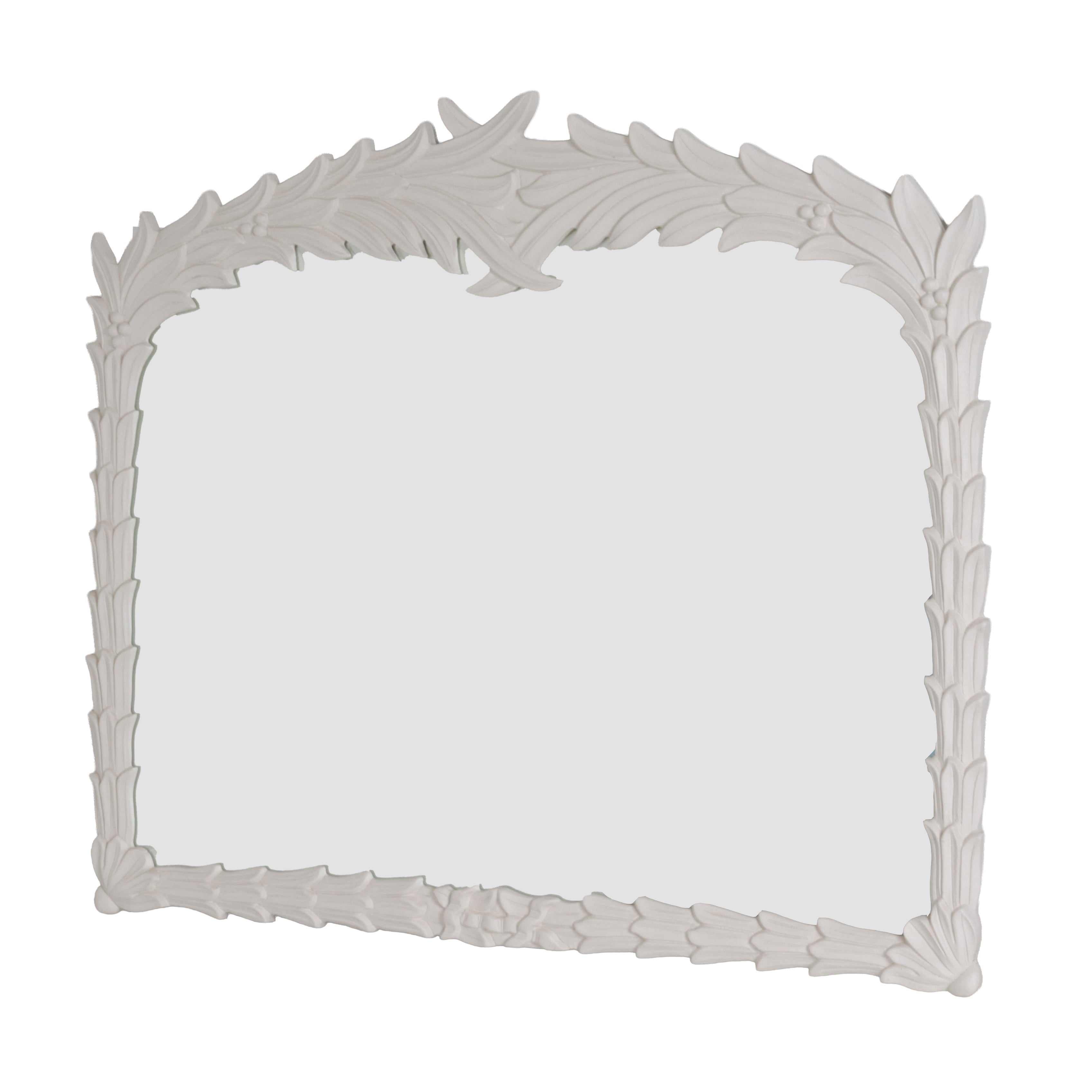 Wooden Roche Style decorative mirror, c. 1960