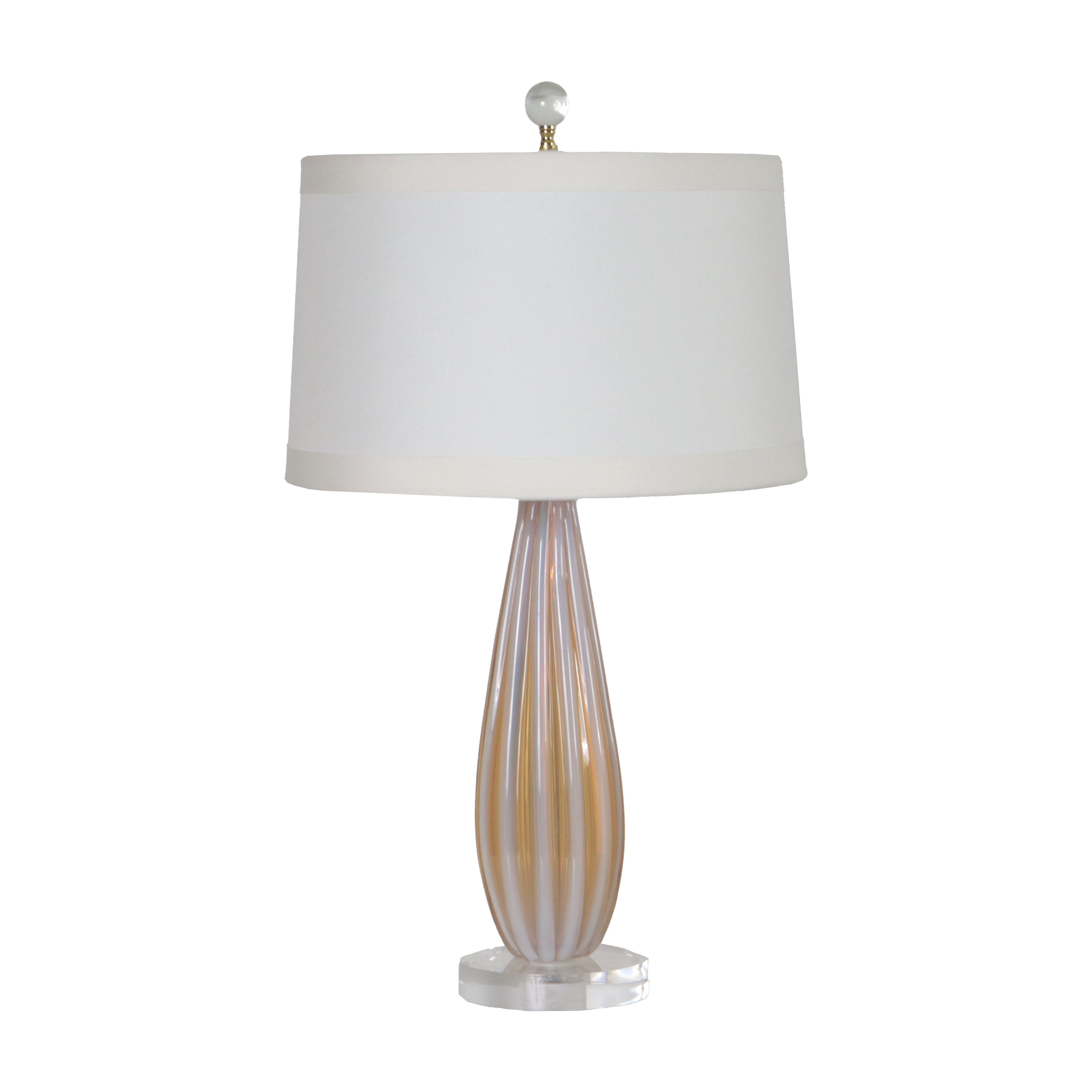 Small striped Murano glass lamp, c. 1960