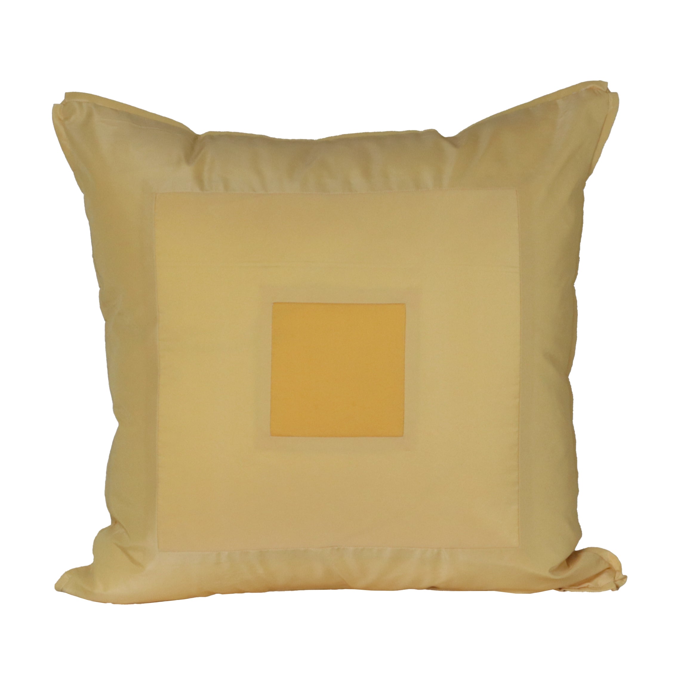 Pair of Yellow, Canary, and Gold Three Square Pillows