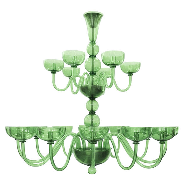 Miller Two-Tier Oval Chandelier in Peridot