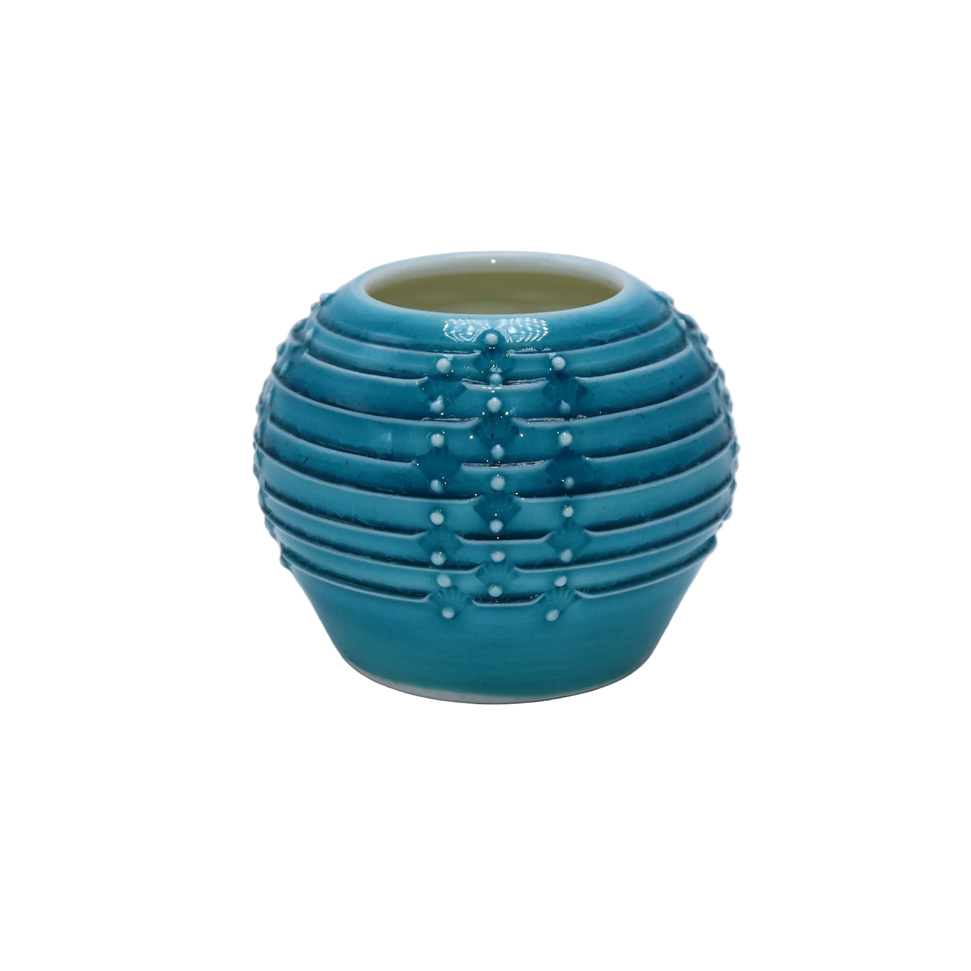 Turquoise porcelain small bowl by Ann Alford