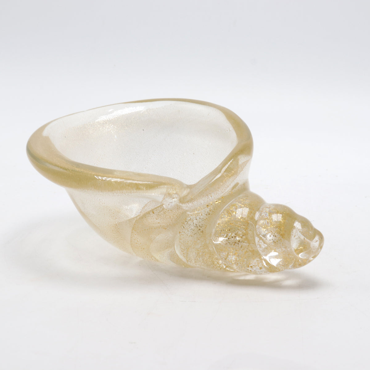 Murano glass shell with gold inclusions, c. 1960 – Jan Showers