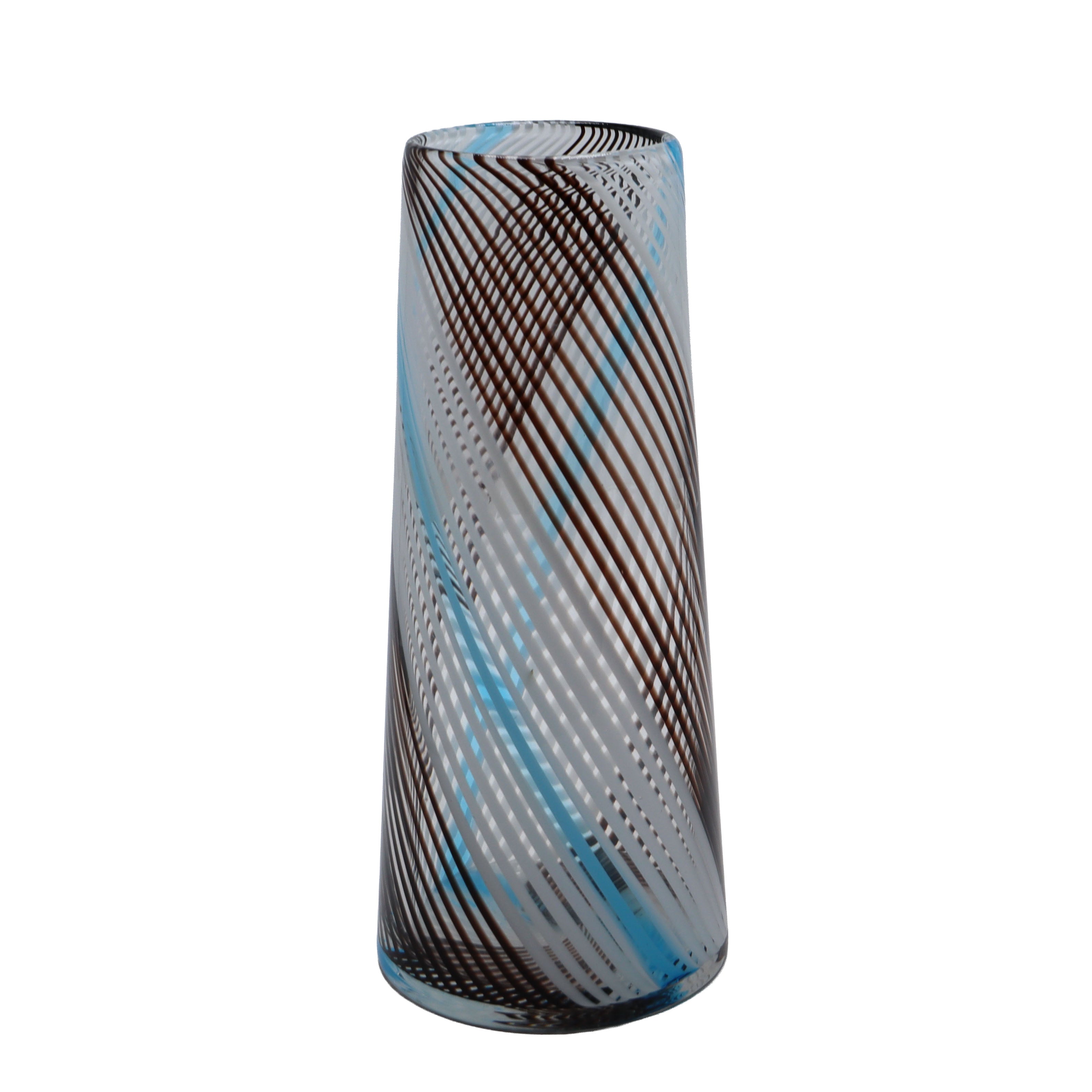 Black and blue Dino Marten Filigrana Murano vase, c. 1950