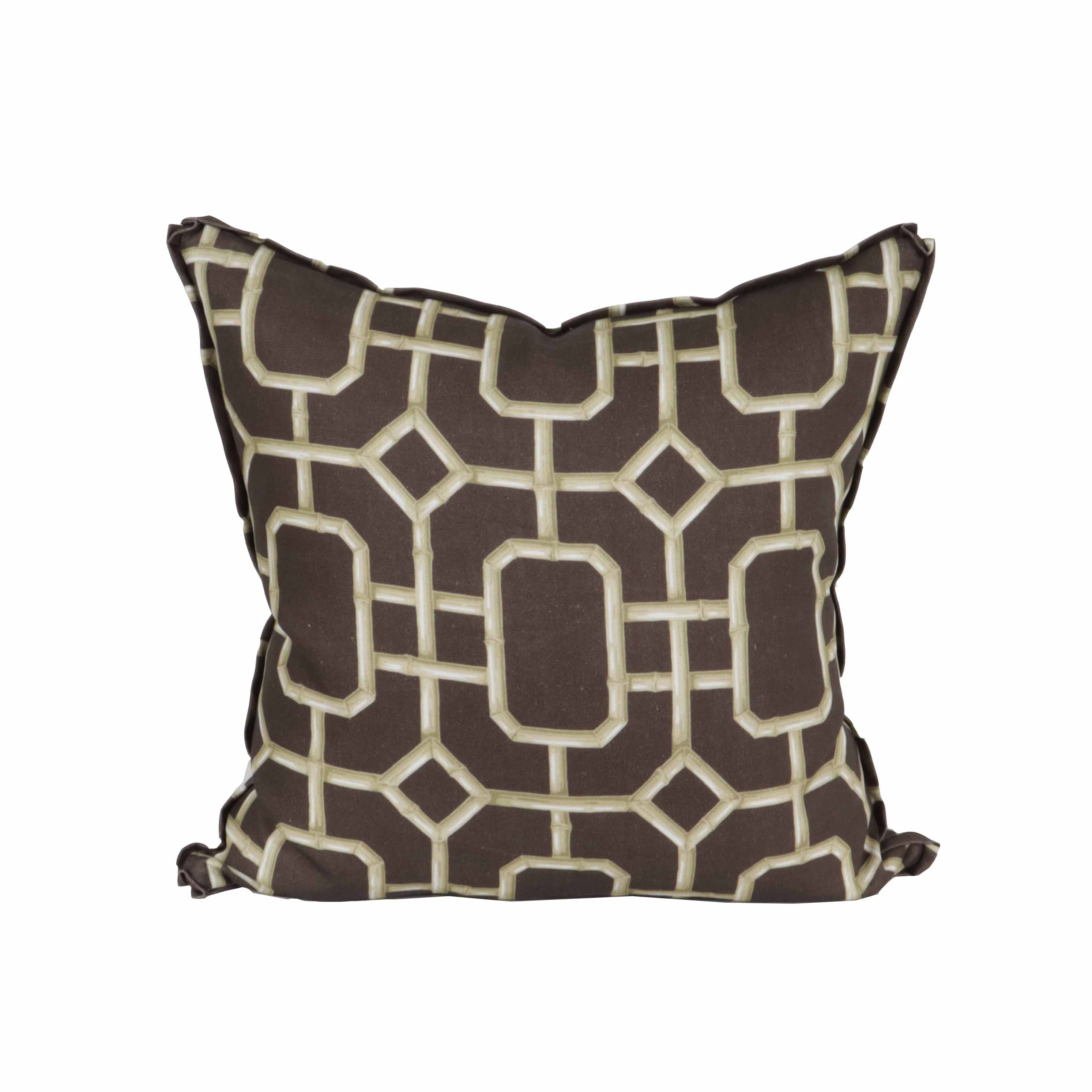 Single Jan Showers for Kravet Bambu Fret pillow in Hickory